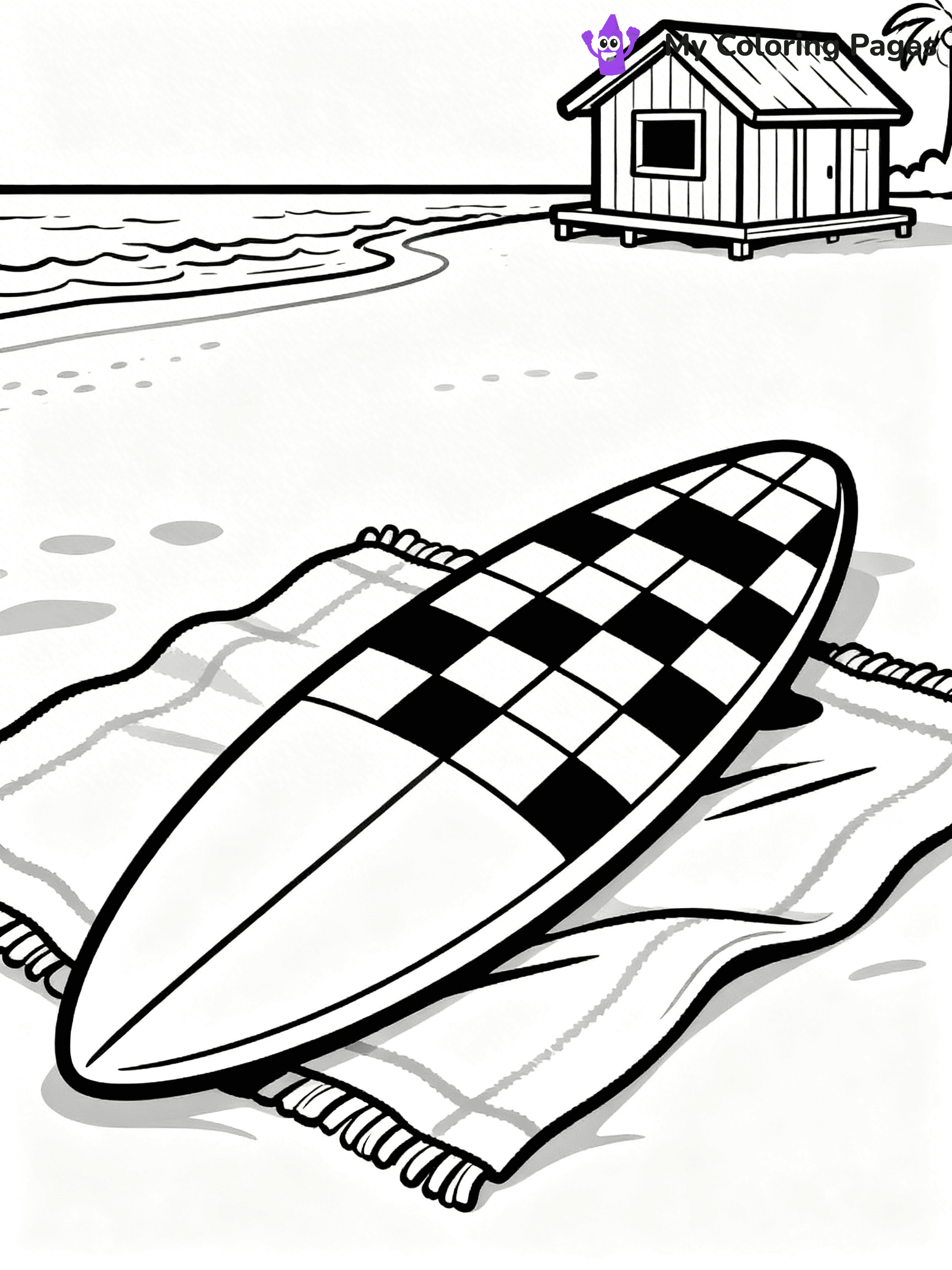 Surfboard Coloring Pages - 2