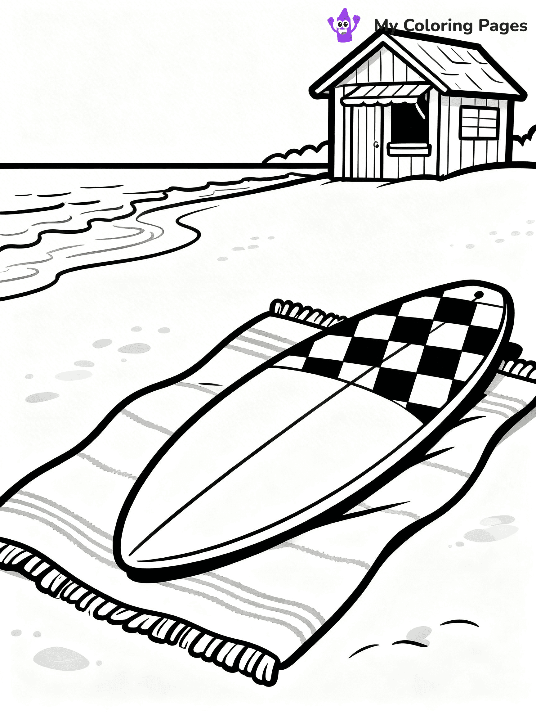 Surfboard Coloring Pages - 1