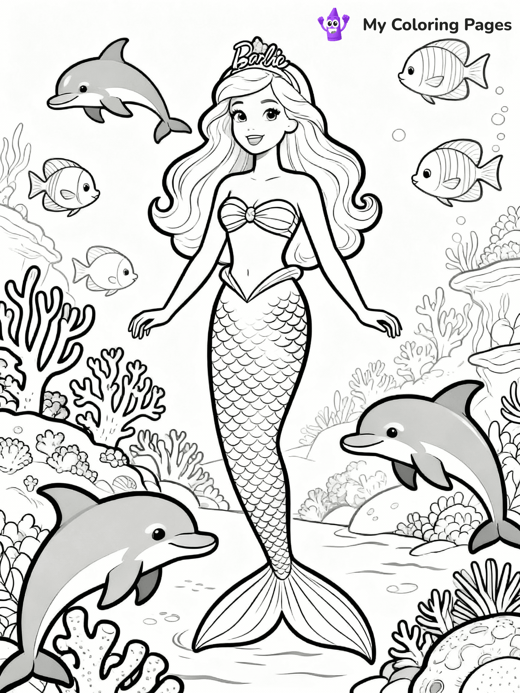 Barbie Mermaid Coloring Pages - 30