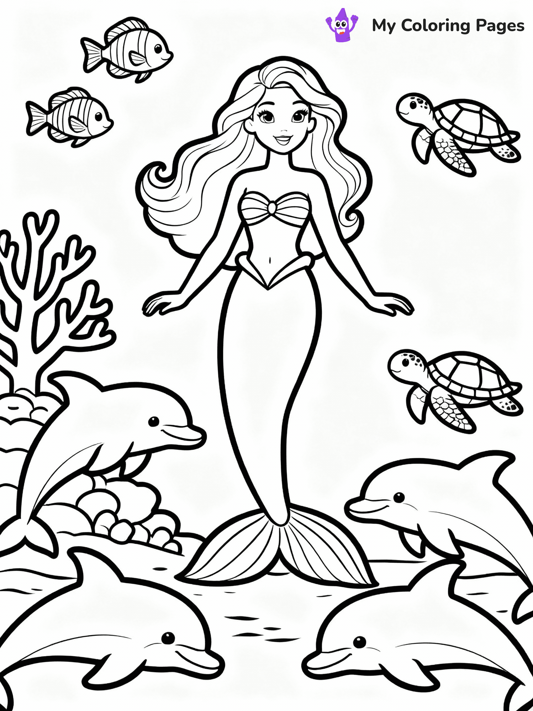 Barbie Mermaid Coloring Pages - 26