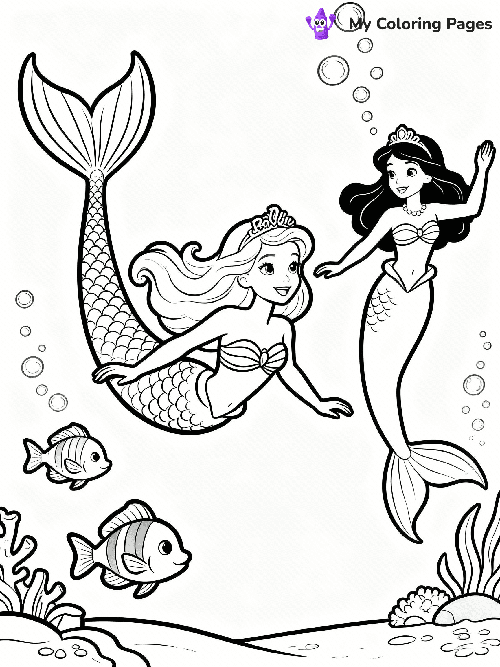 Barbie Mermaid Coloring Pages - 18