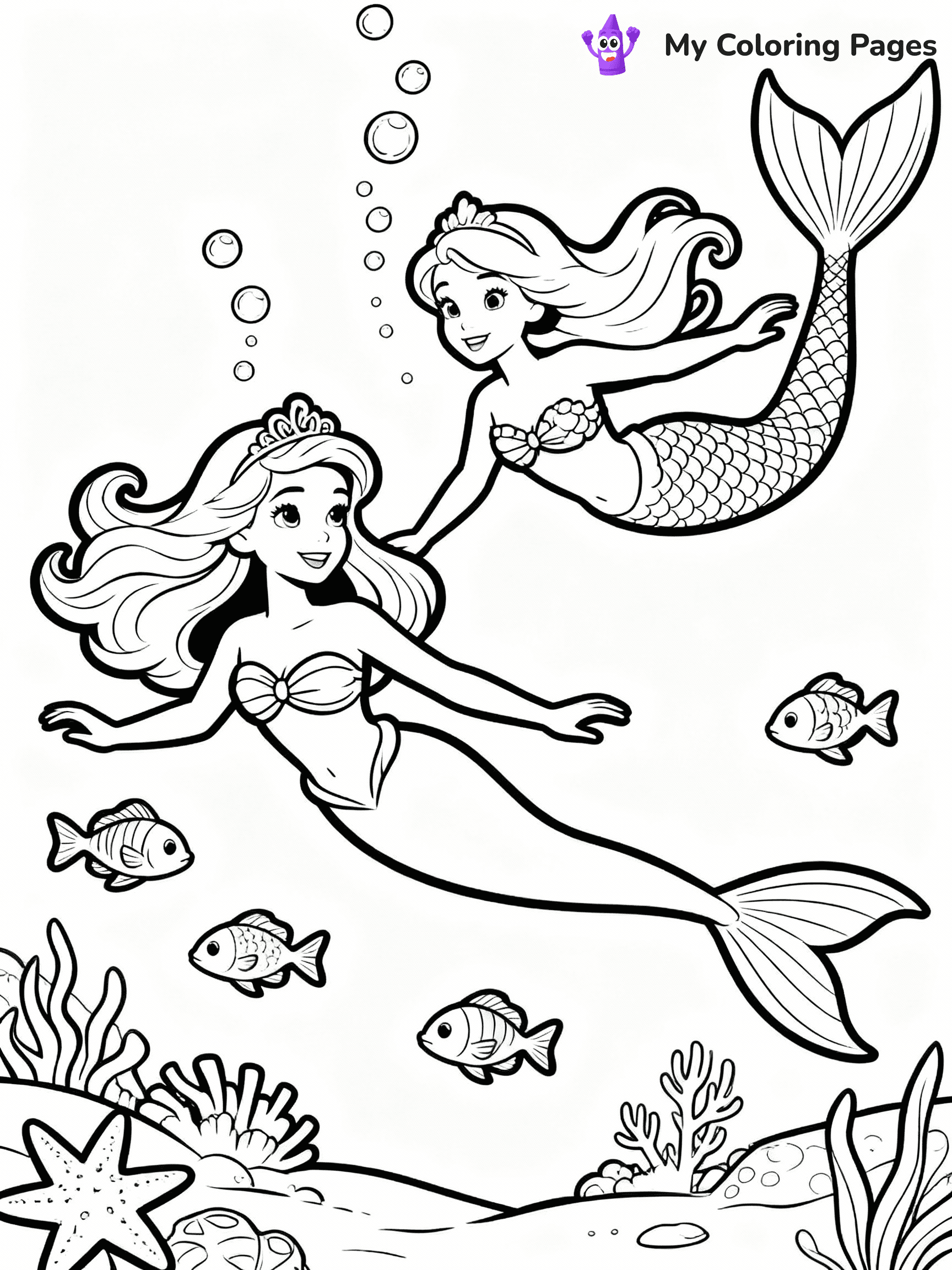 Barbie Mermaid Coloring Pages - 16