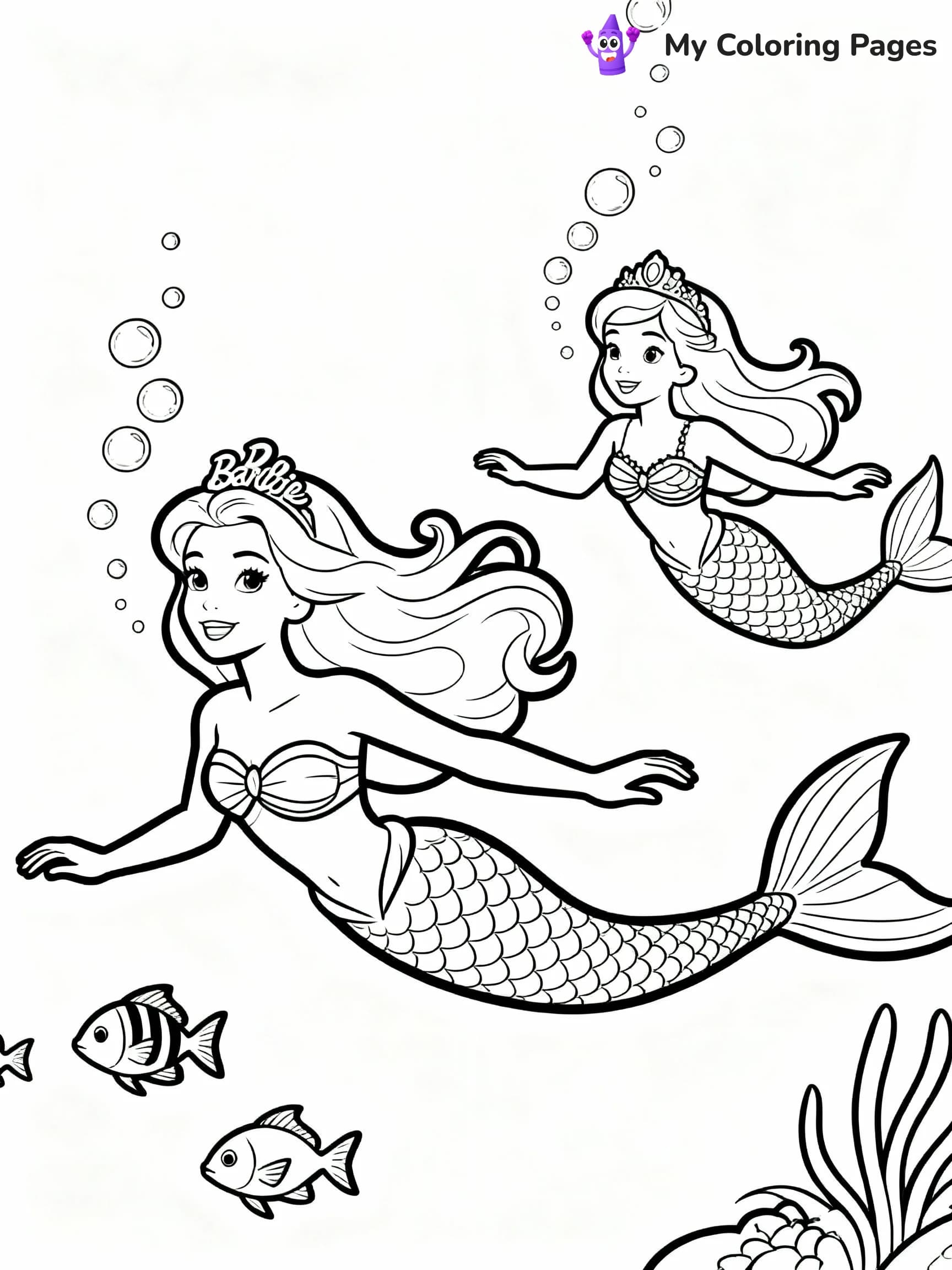 Barbie Mermaid Coloring Pages - 15