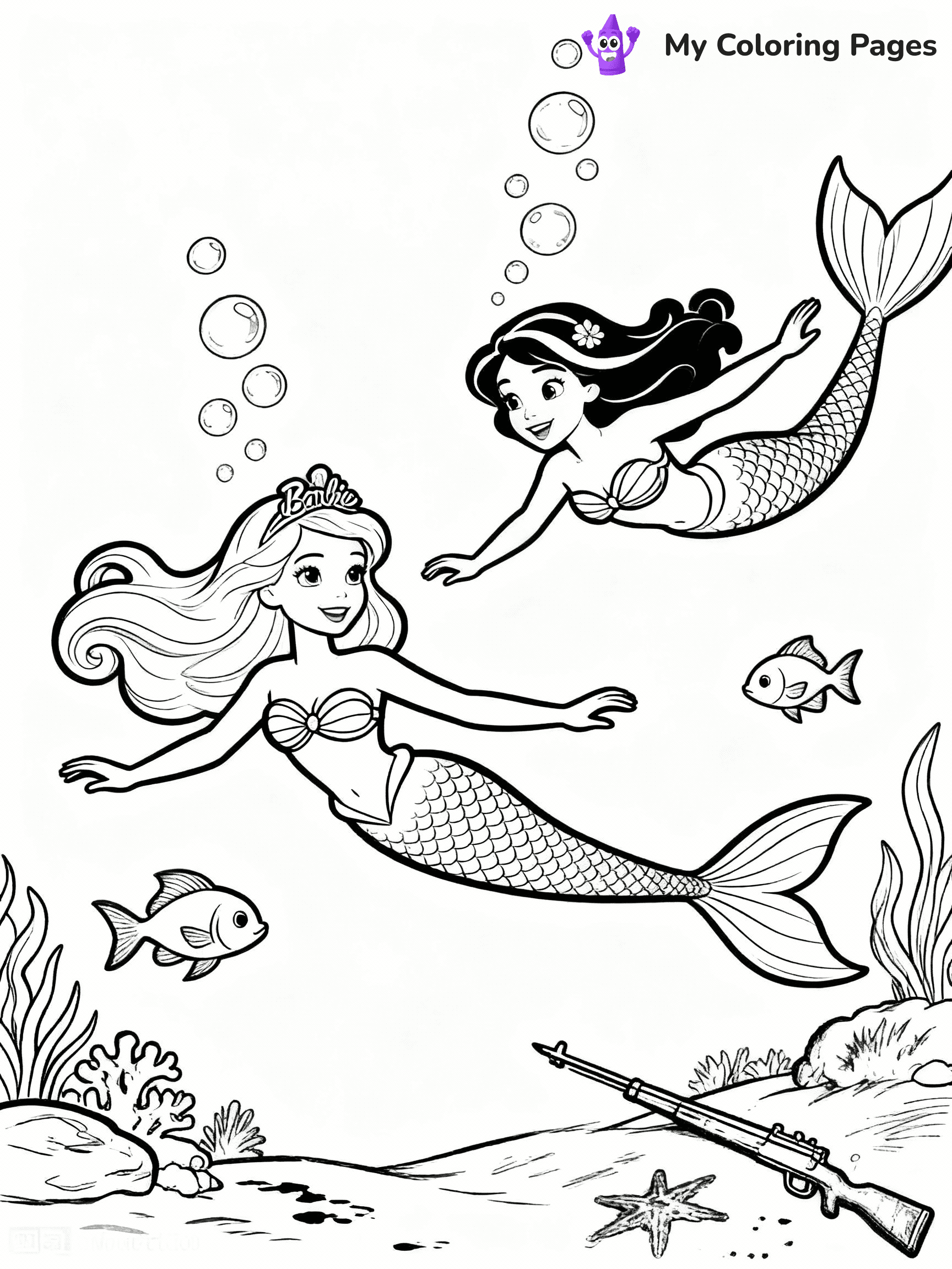 Barbie Mermaid Coloring Pages - 14