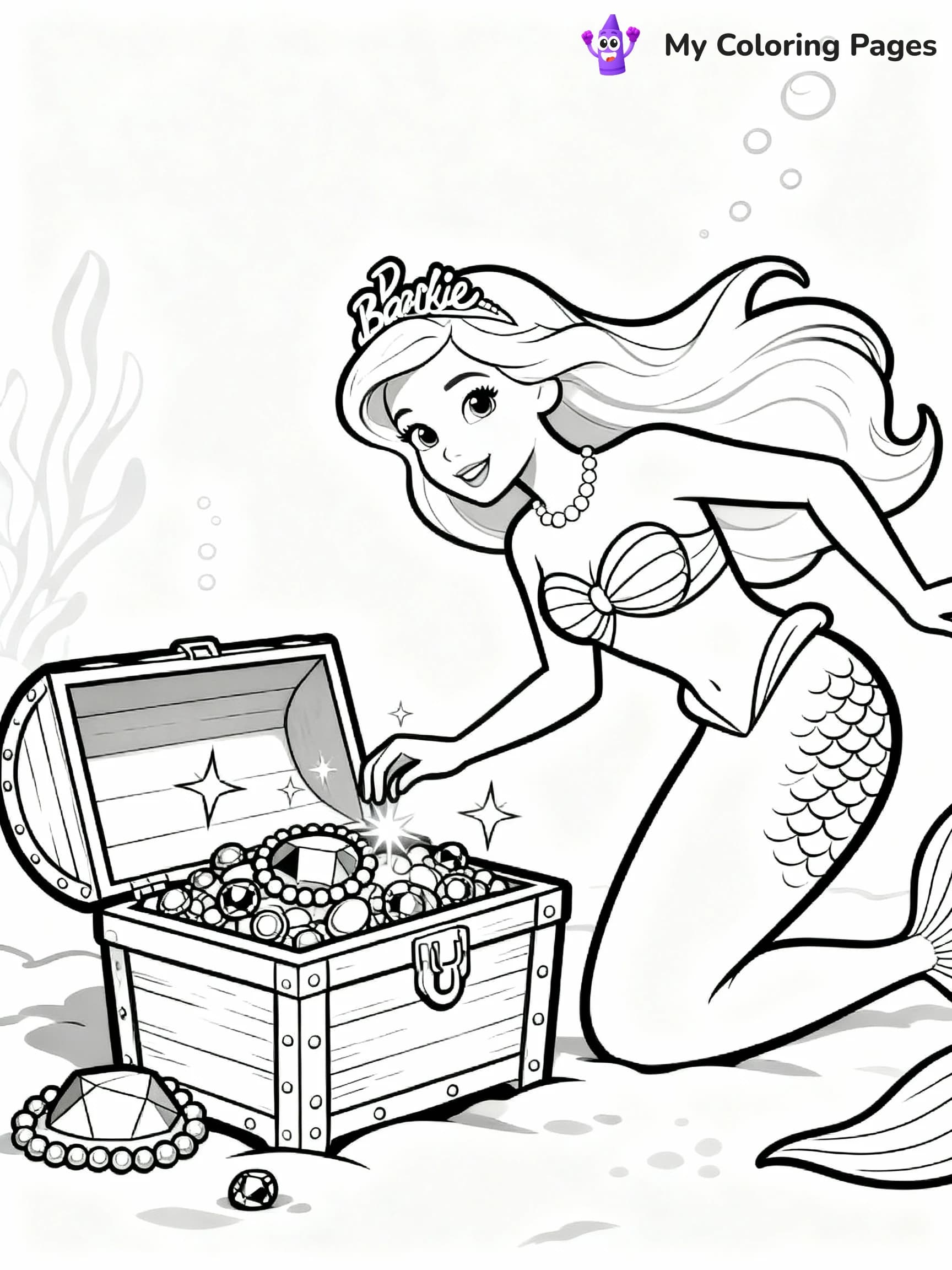 Barbie Mermaid Coloring Pages - 6