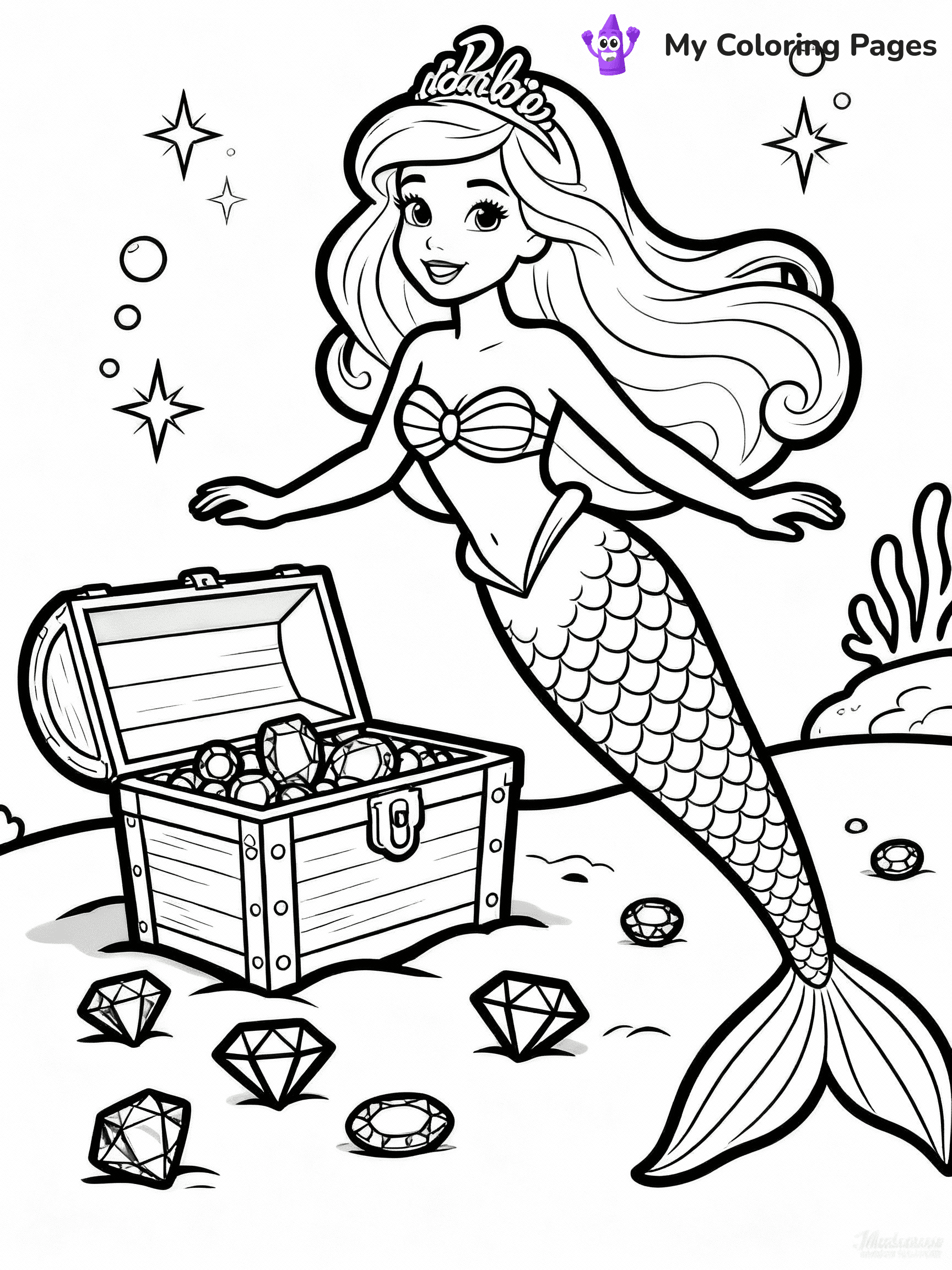 Barbie Mermaid Coloring Pages - 4