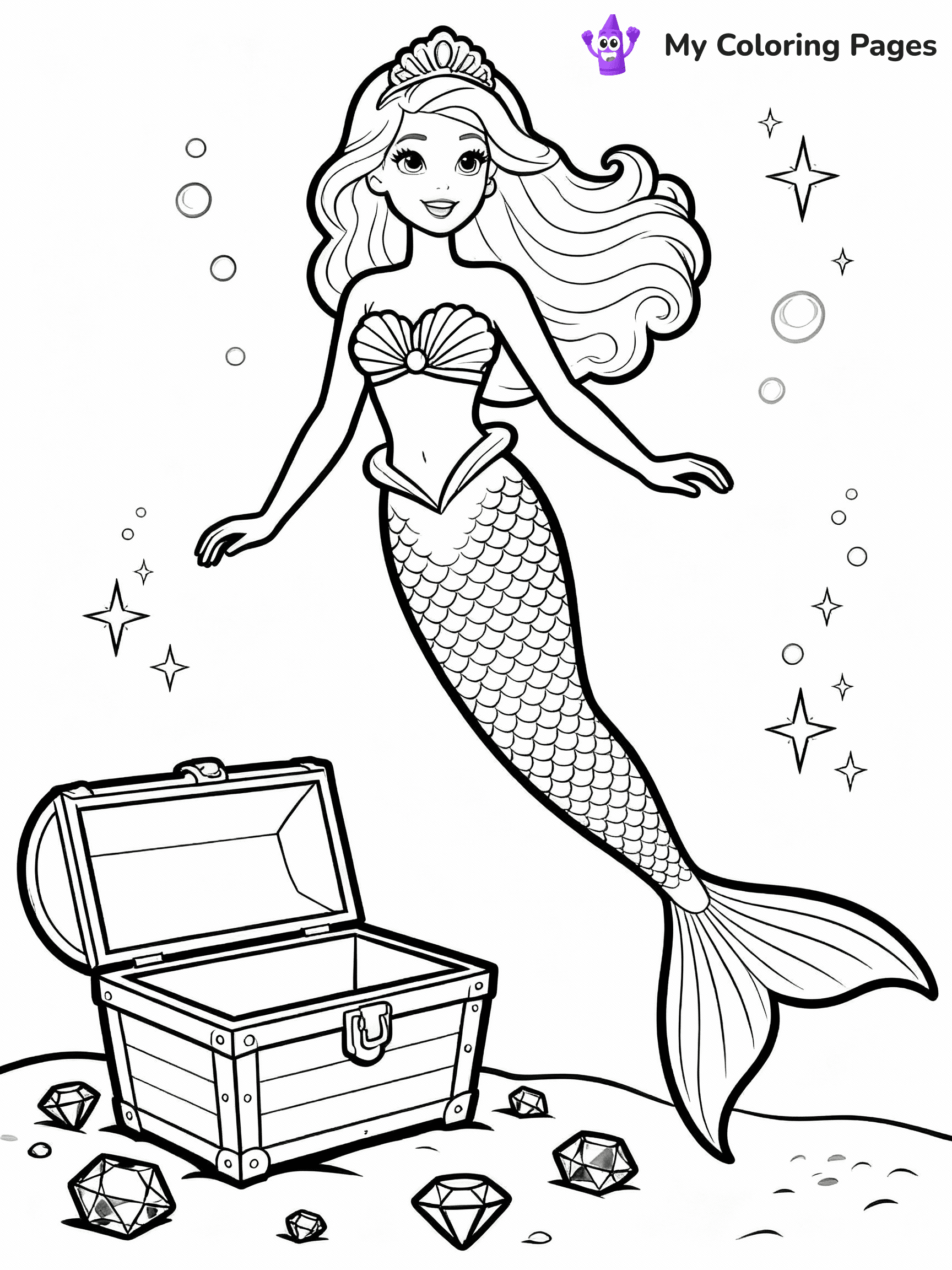 Barbie Mermaid Coloring Pages - 1