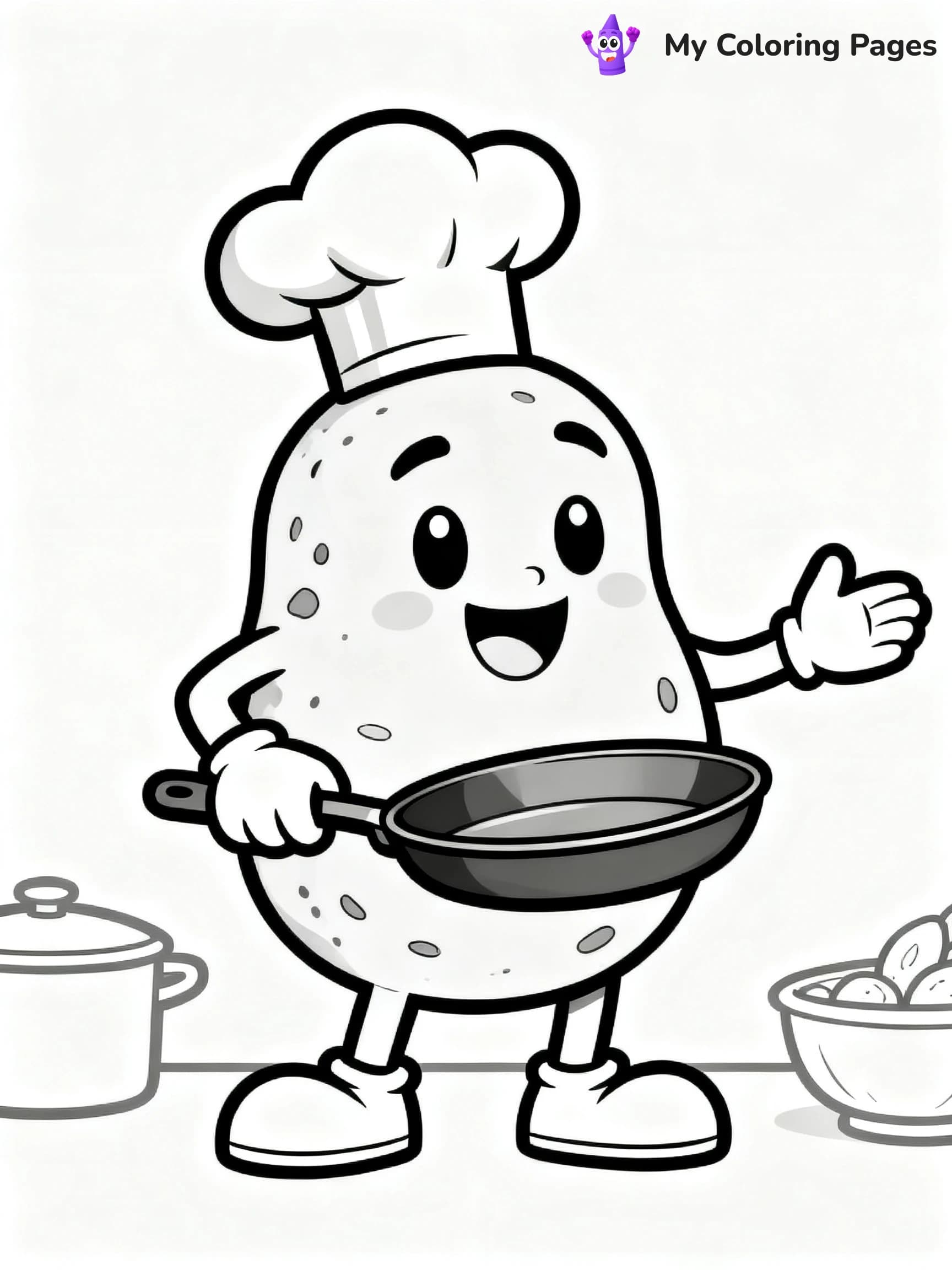 Preschool Vegetable Coloring Pages - 2