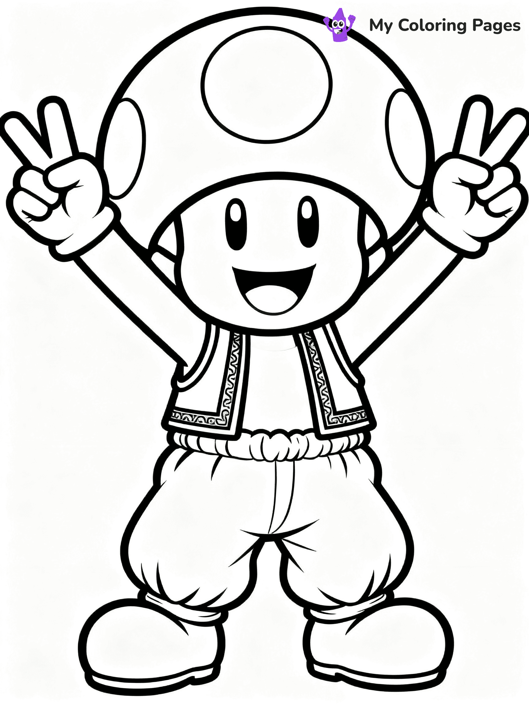 Toad Coloring Pages - 10