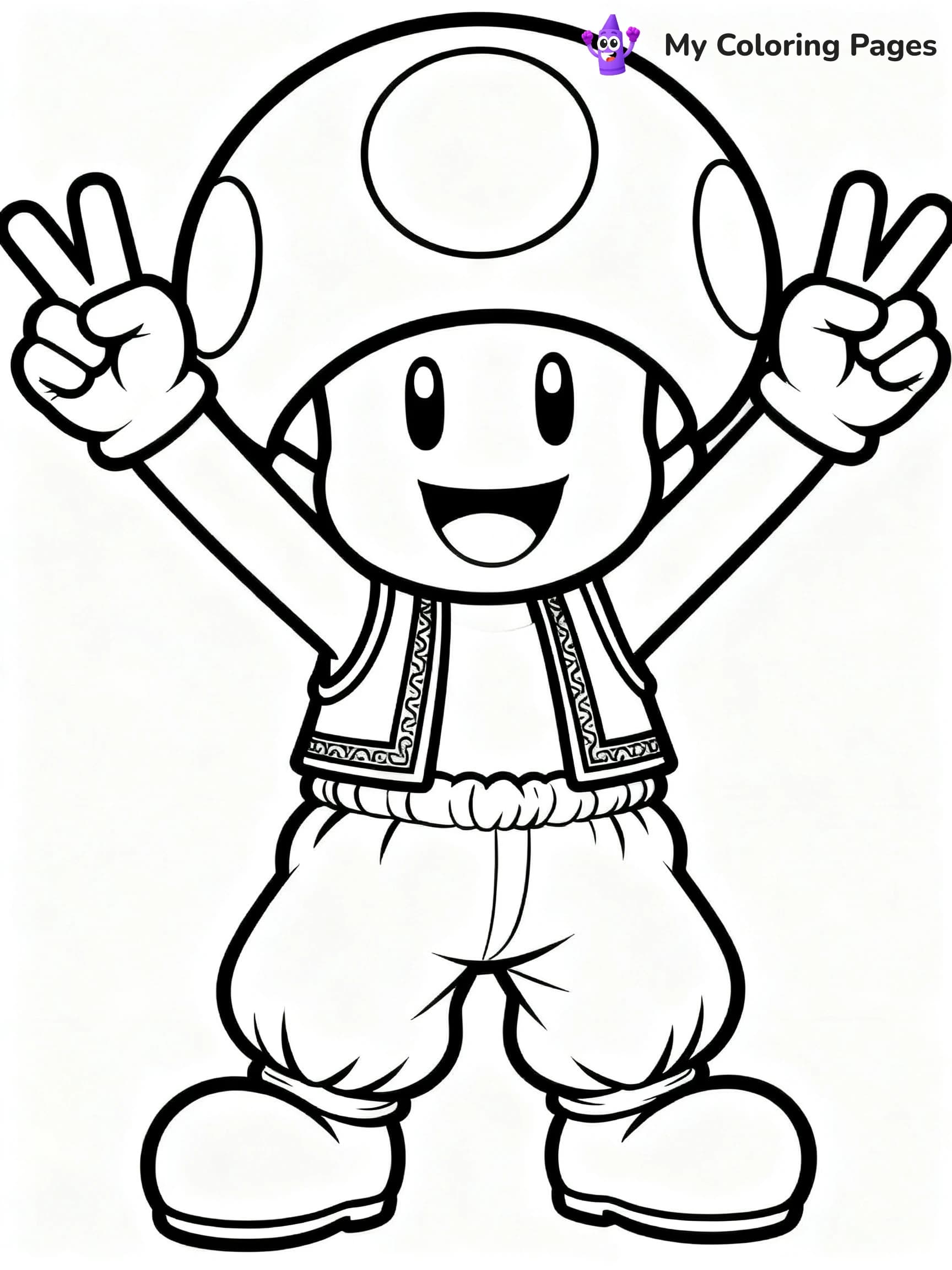 Toad Coloring Pages - 10