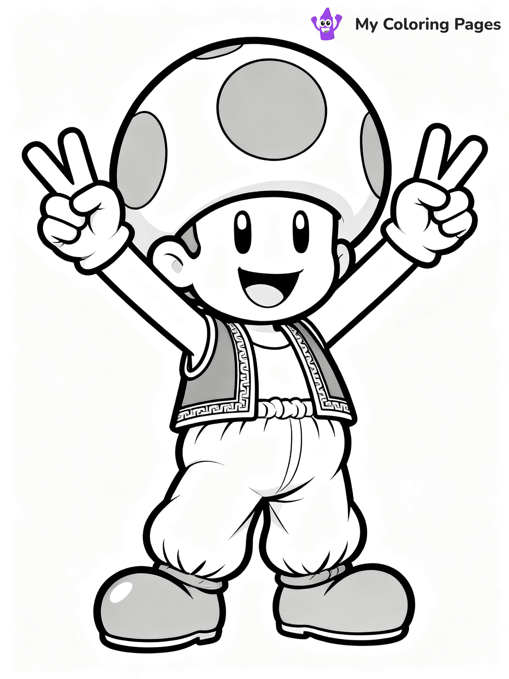 Toad Coloring Pages - 9