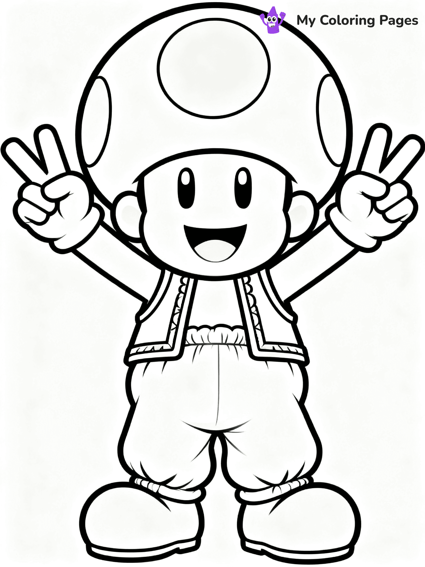 Toad Coloring Pages - 8
