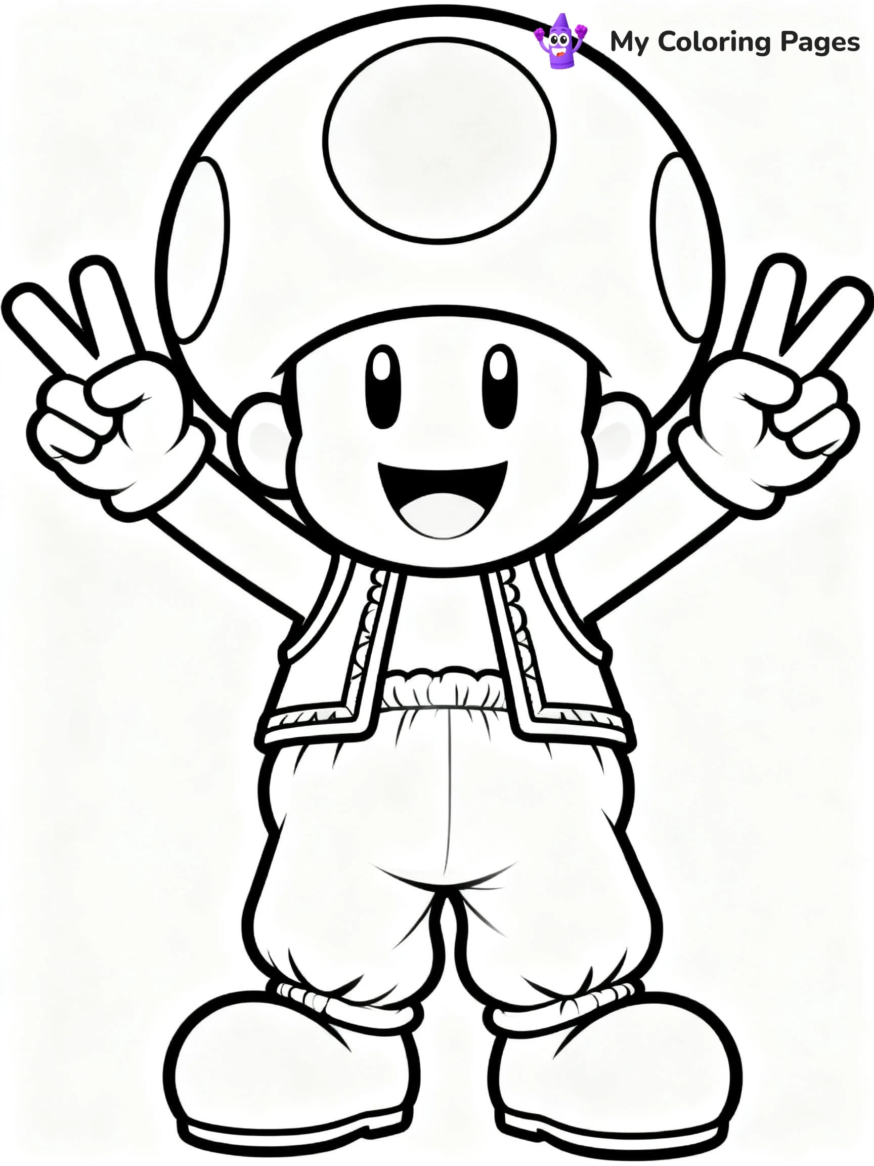 Toad Coloring Pages - 8