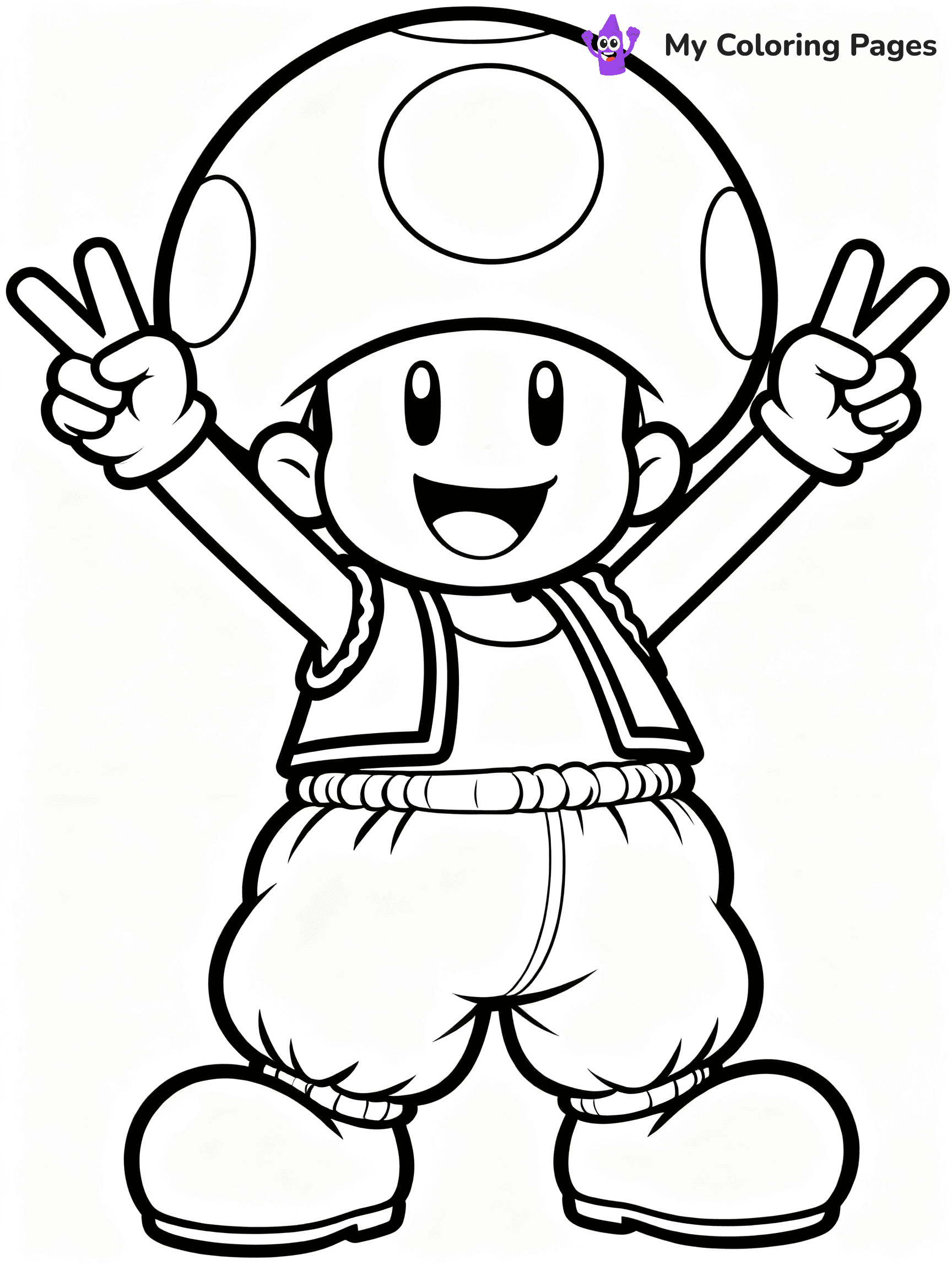 Toad Coloring Pages - 7