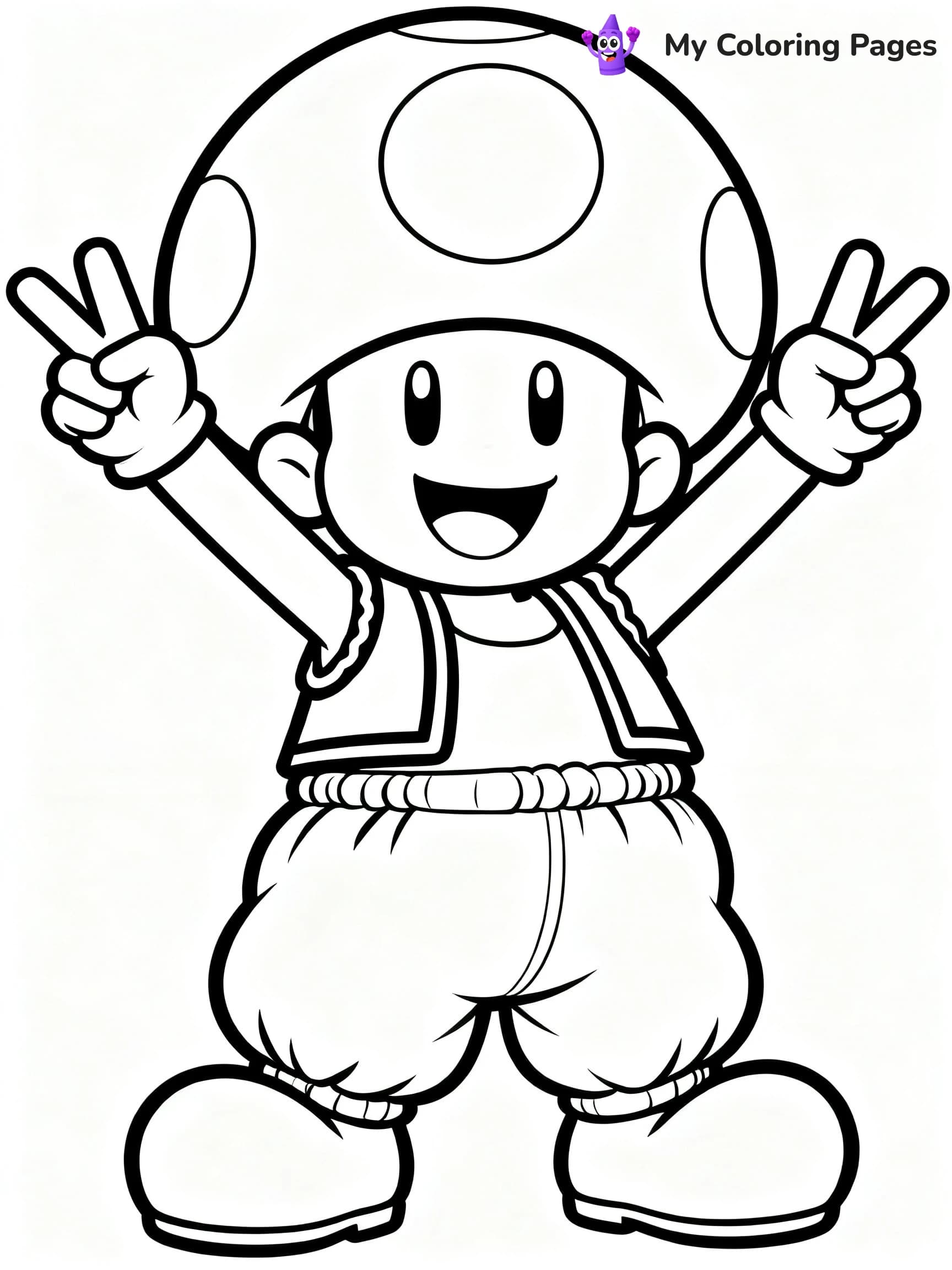Toad Coloring Pages - 7