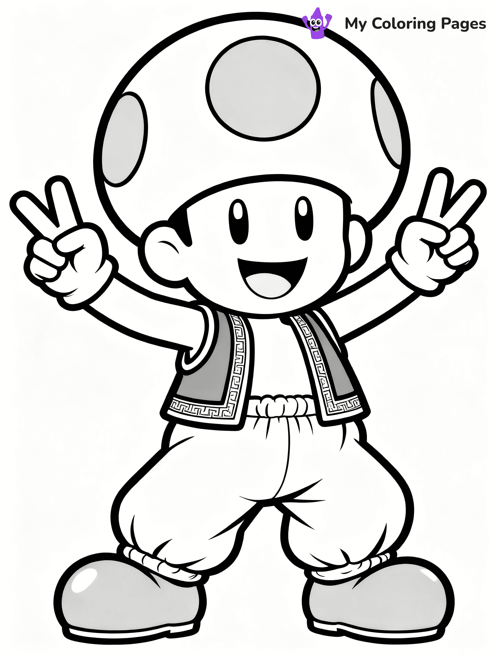 Toad Coloring Pages - 6
