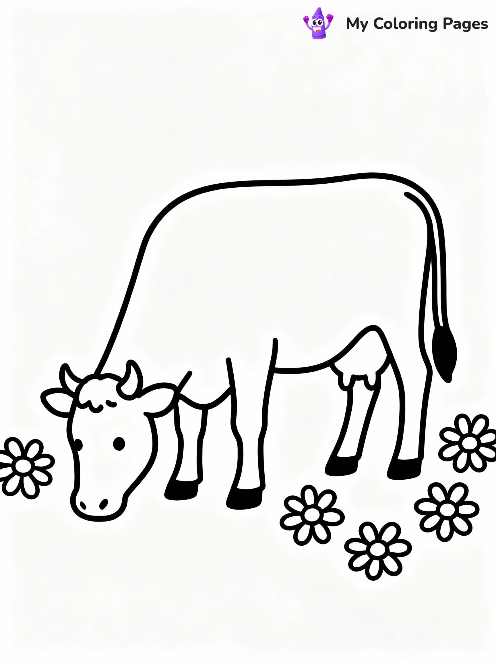 Cow Coloring Pages - 19