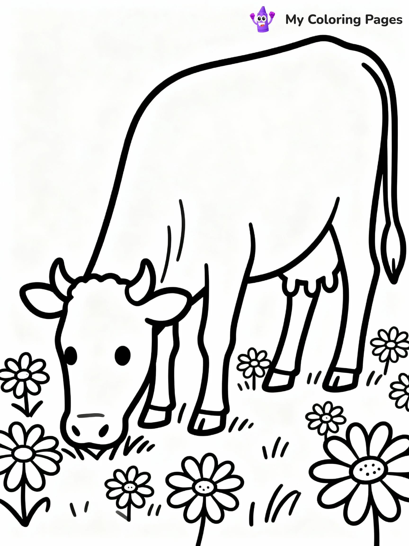 Cow Coloring Pages - 18