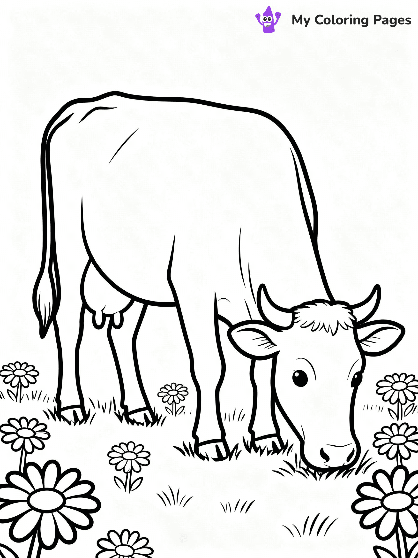 Cow Coloring Pages - 17