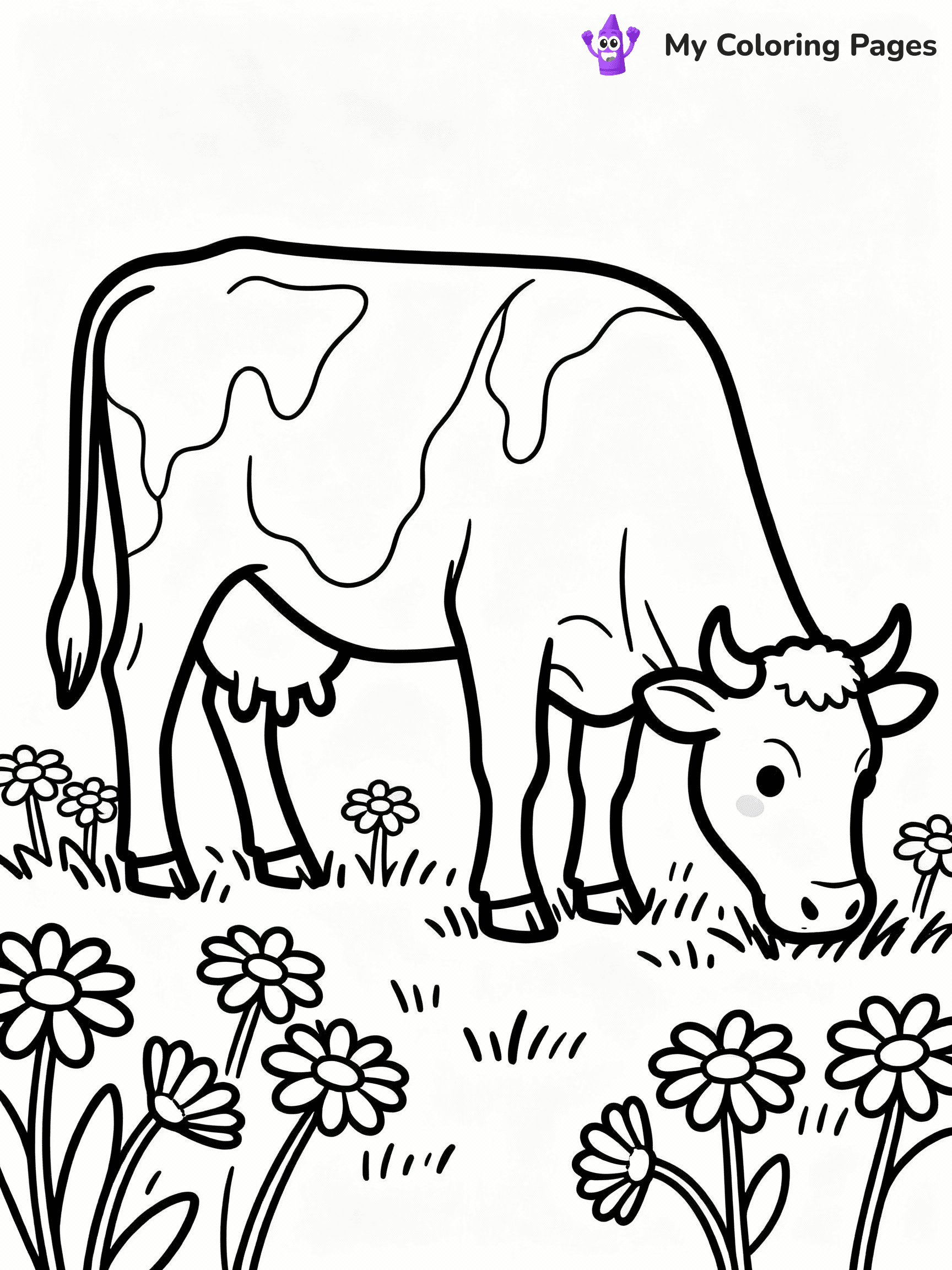 Cow Coloring Pages - 16