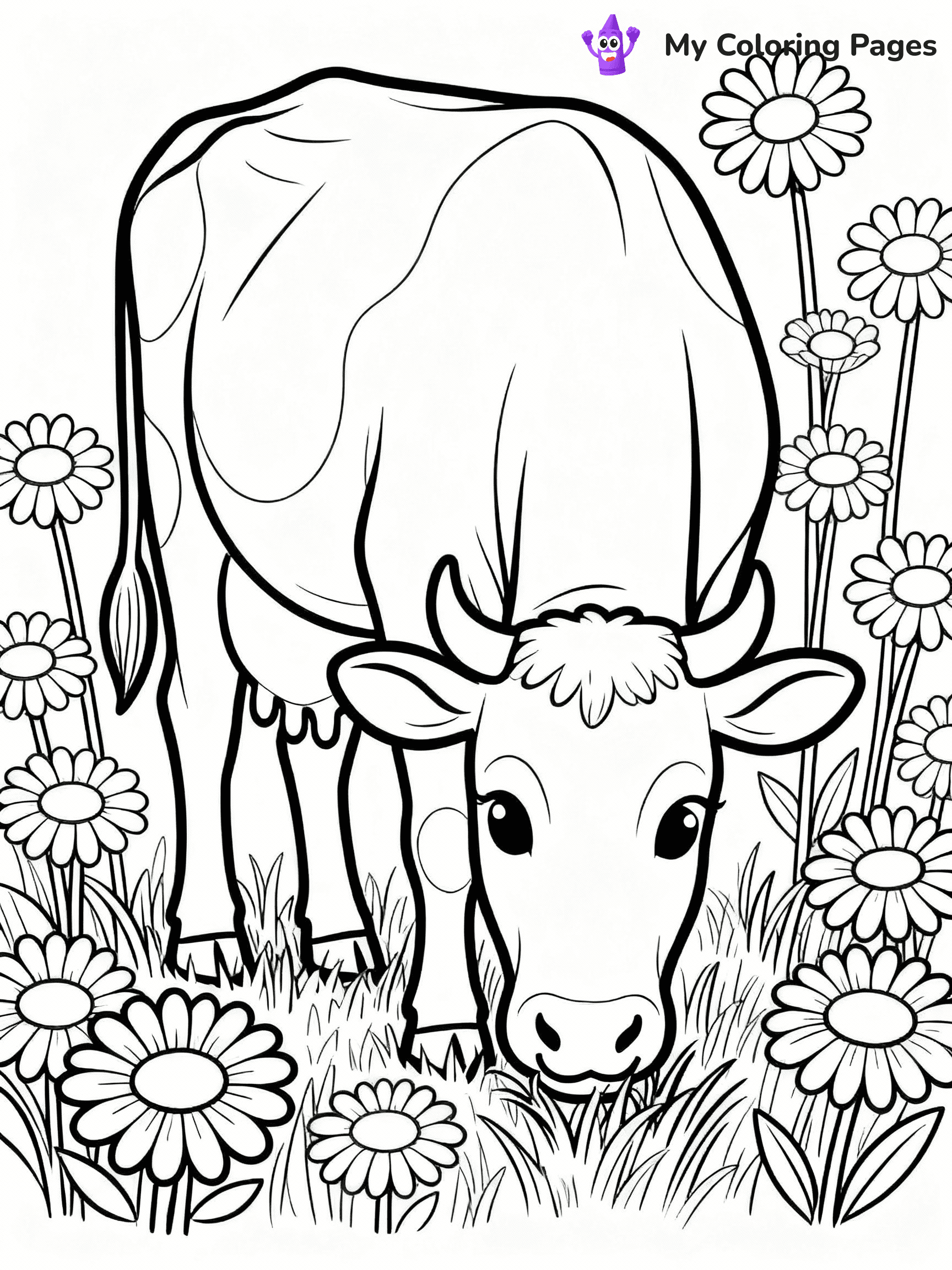 Cow Coloring Pages - 15
