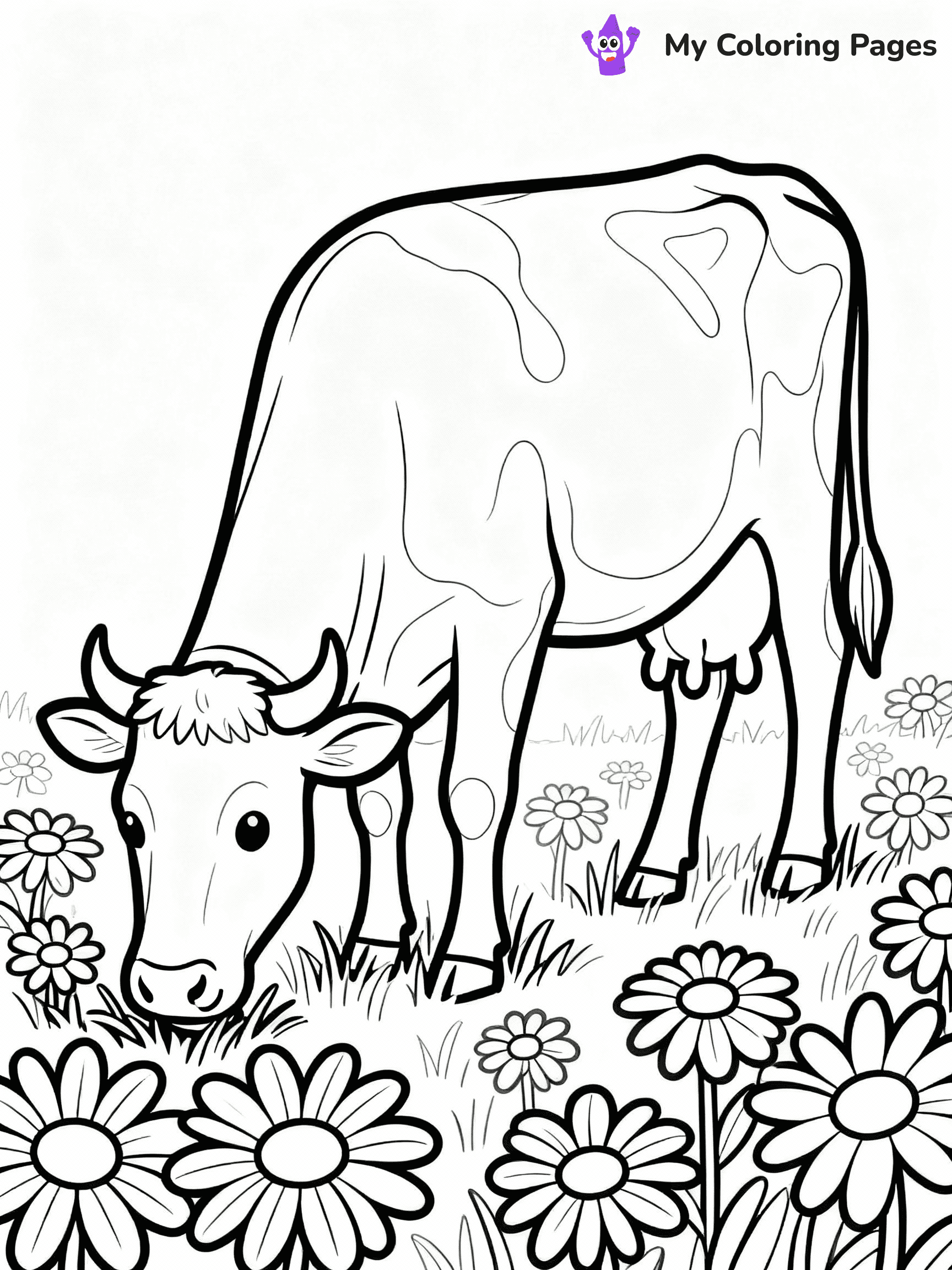 Cow Coloring Pages - 14