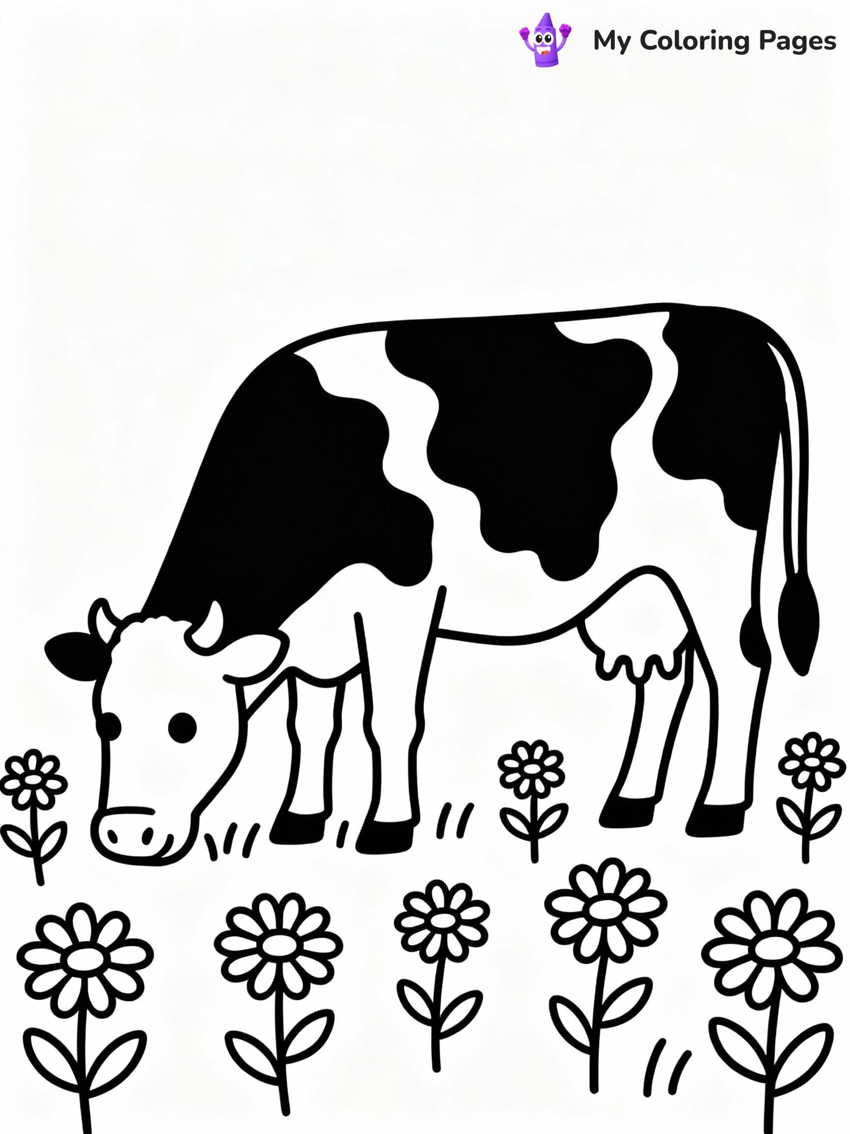 Cow Coloring Pages - 13