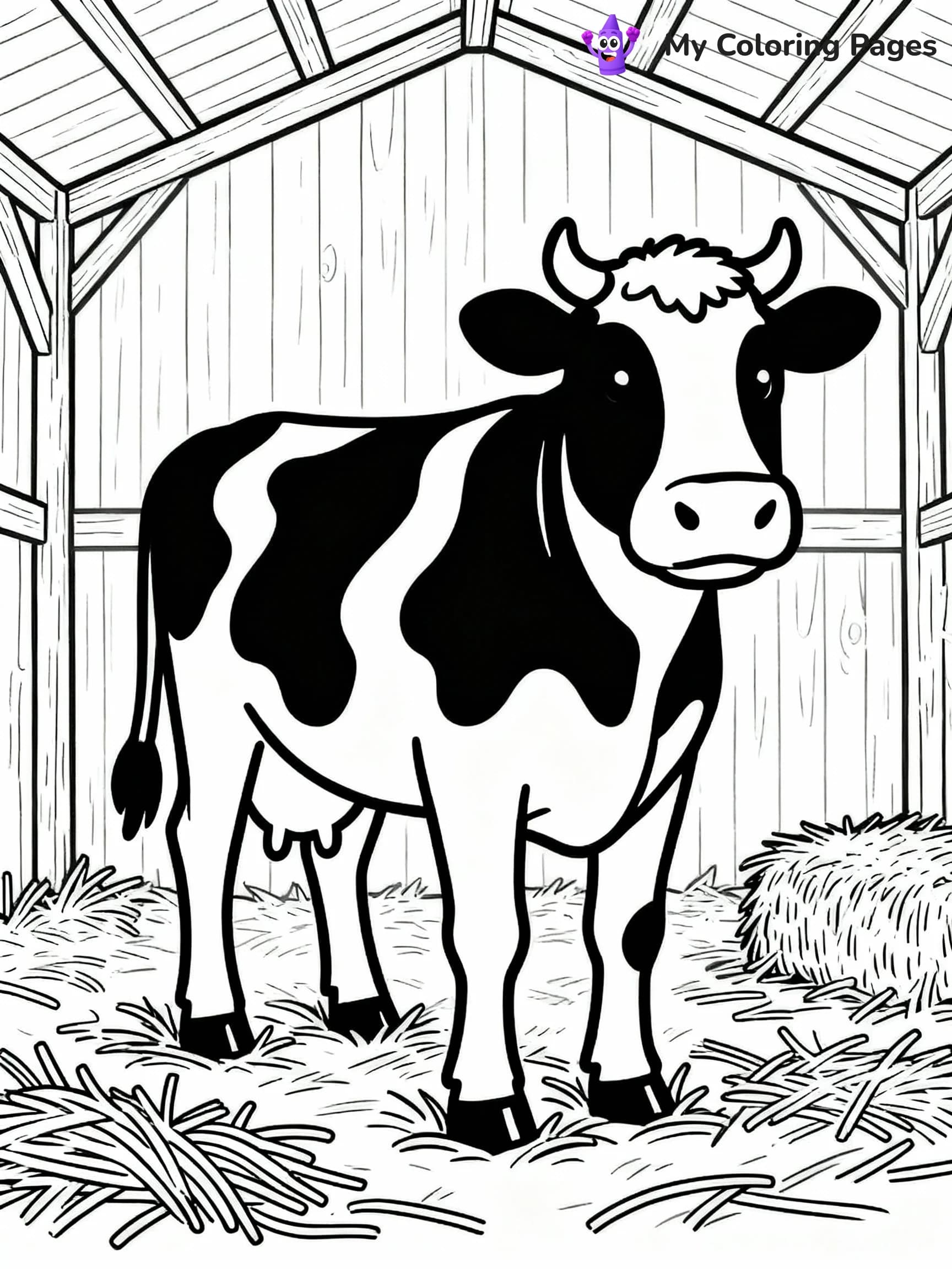 Cow Coloring Pages - 12