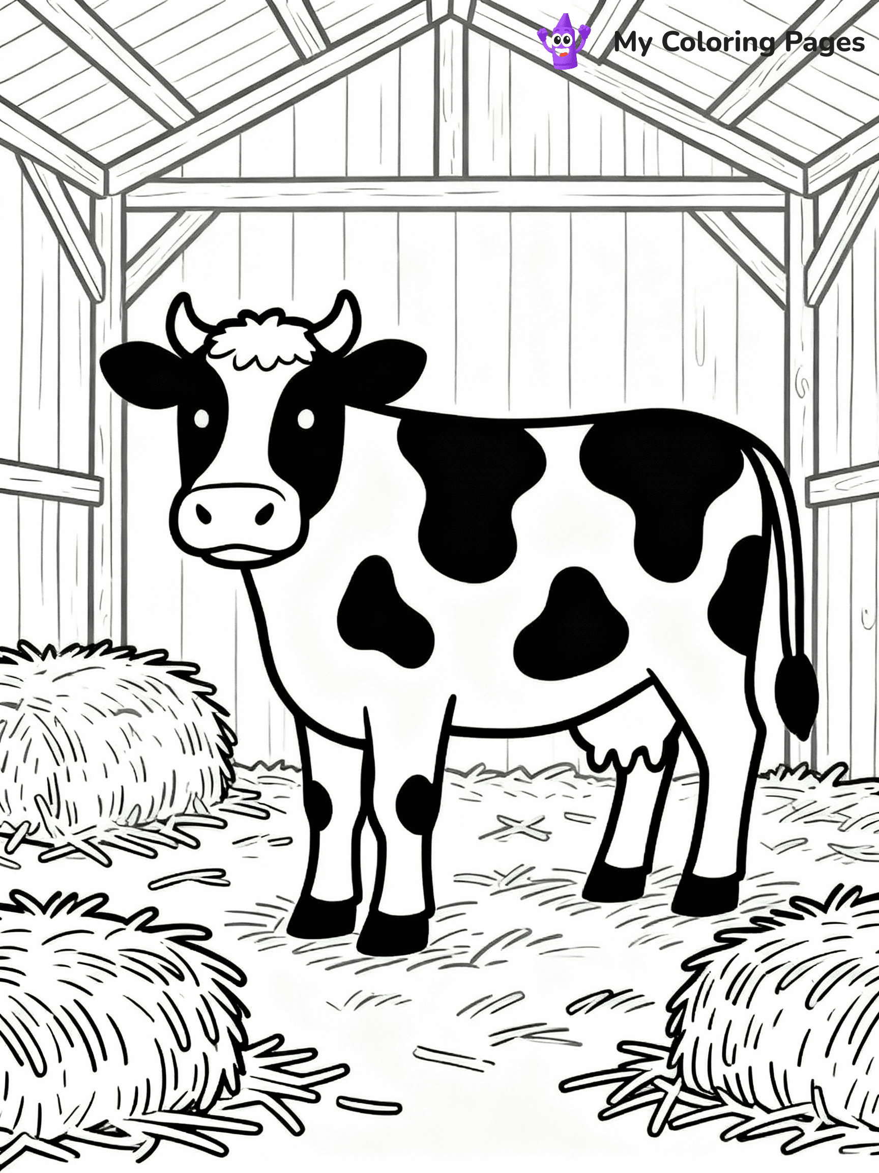 Cow Coloring Pages - 11
