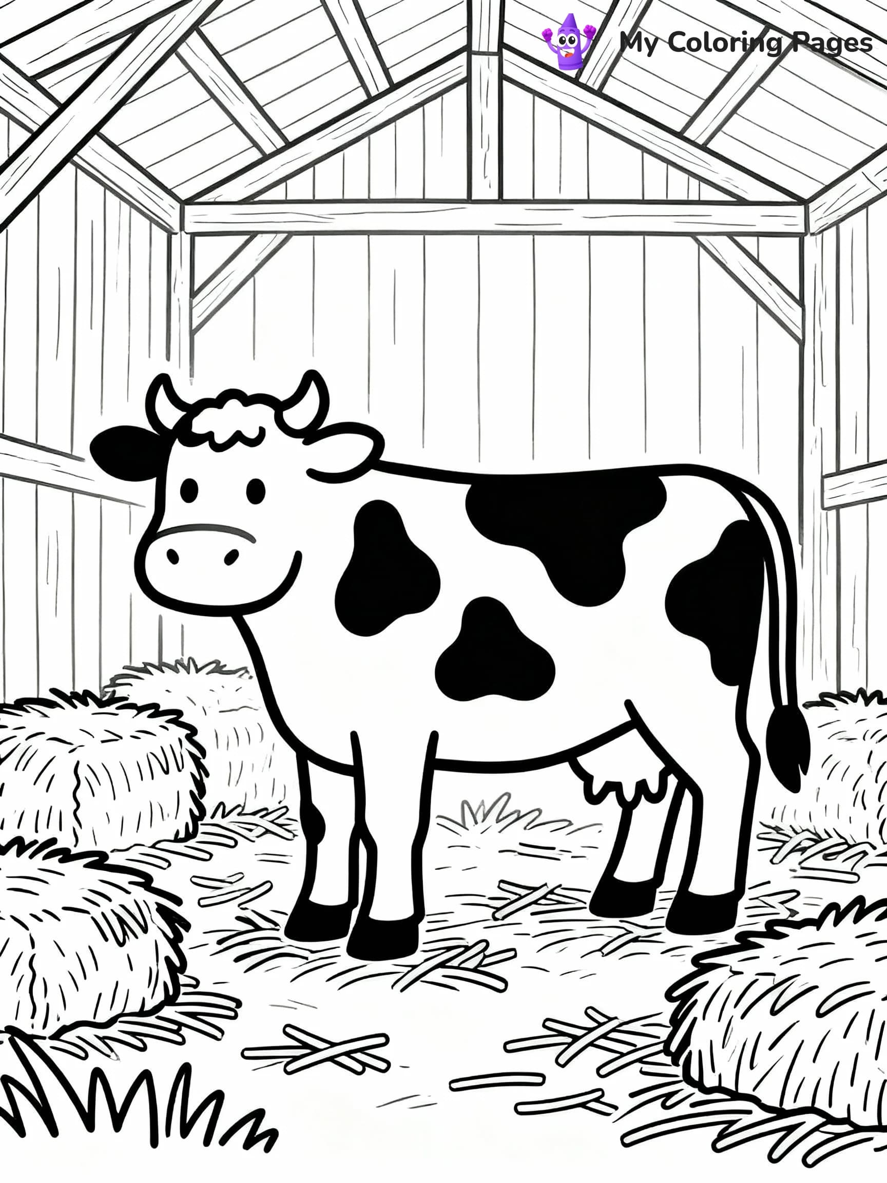 Cow Coloring Pages - 10