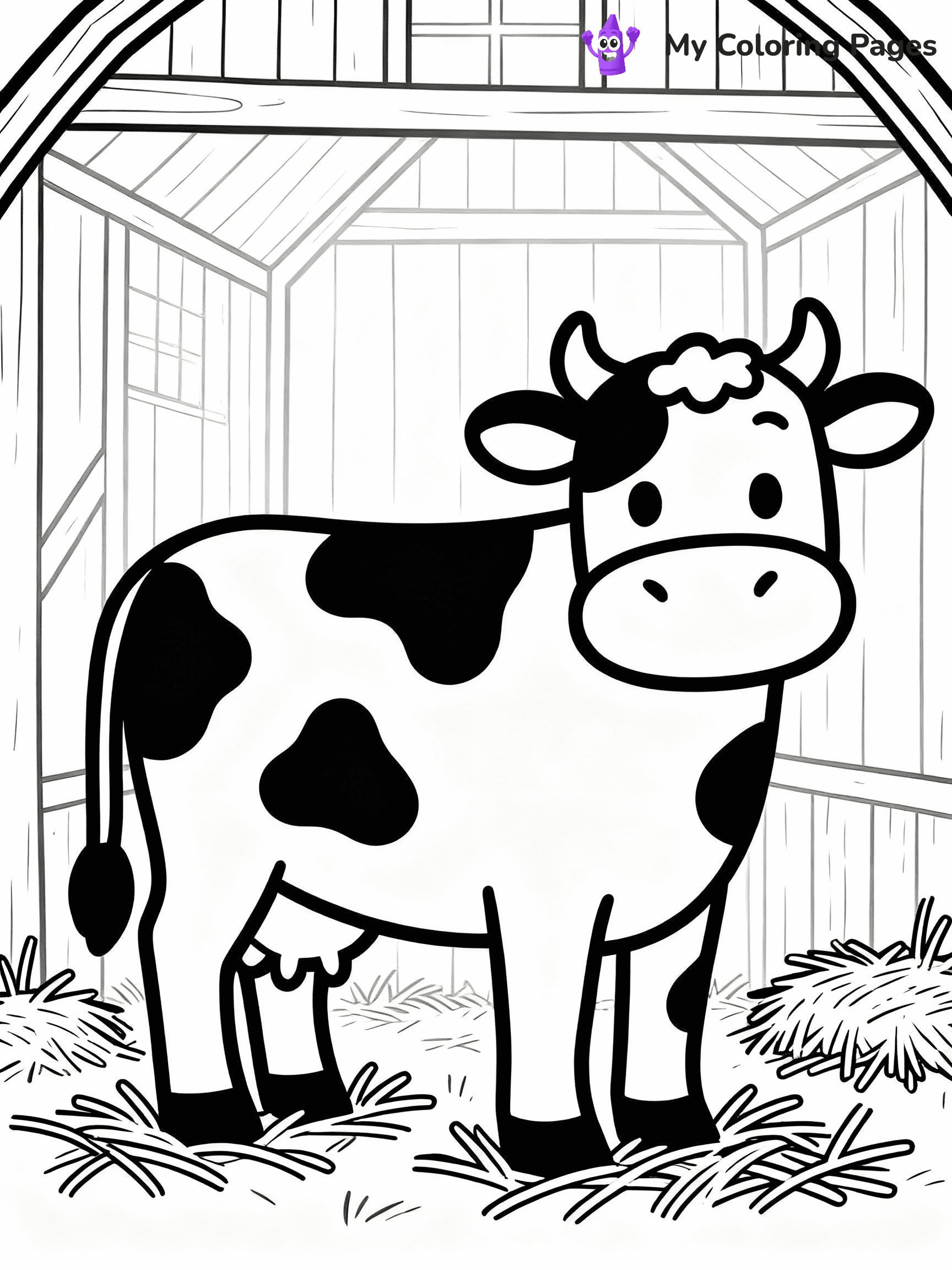 Cow Coloring Pages - 9