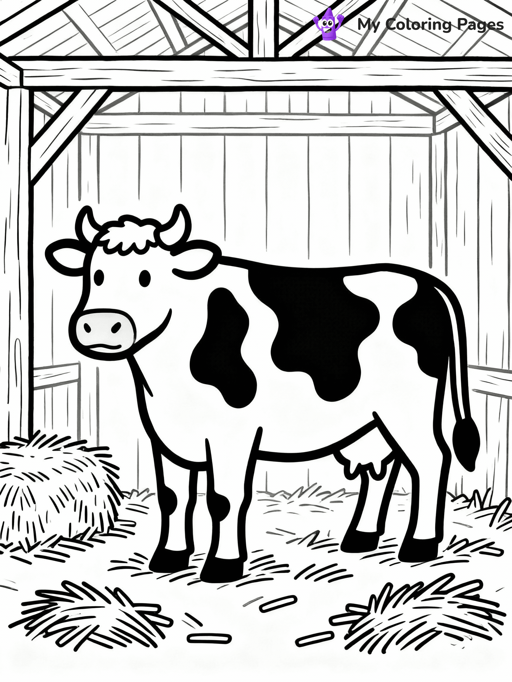 Cow Coloring Pages - 8