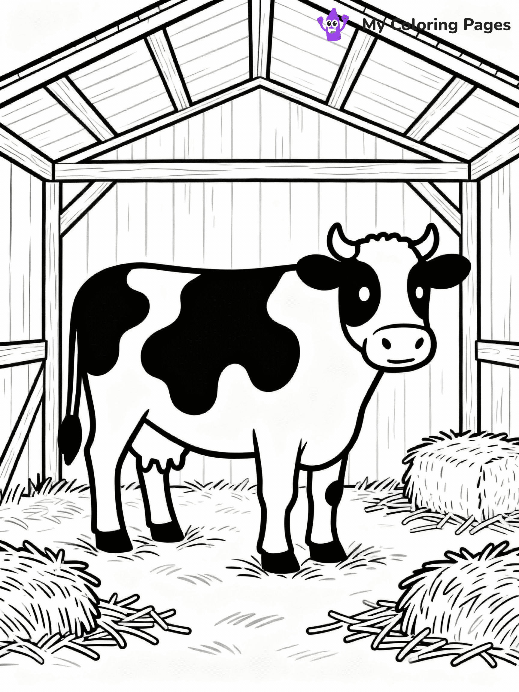Cow Coloring Pages - 7