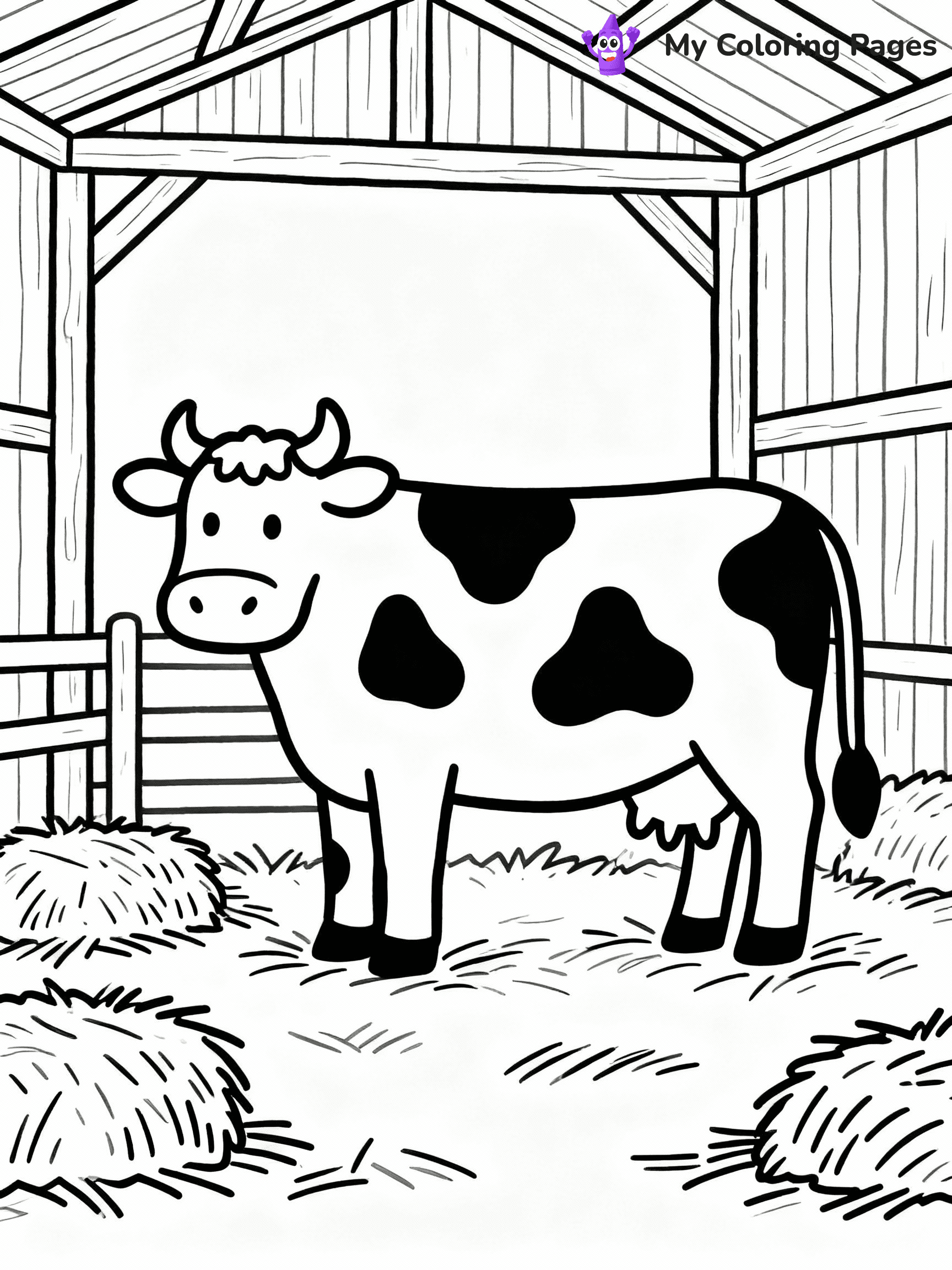 Cow Coloring Pages - 6