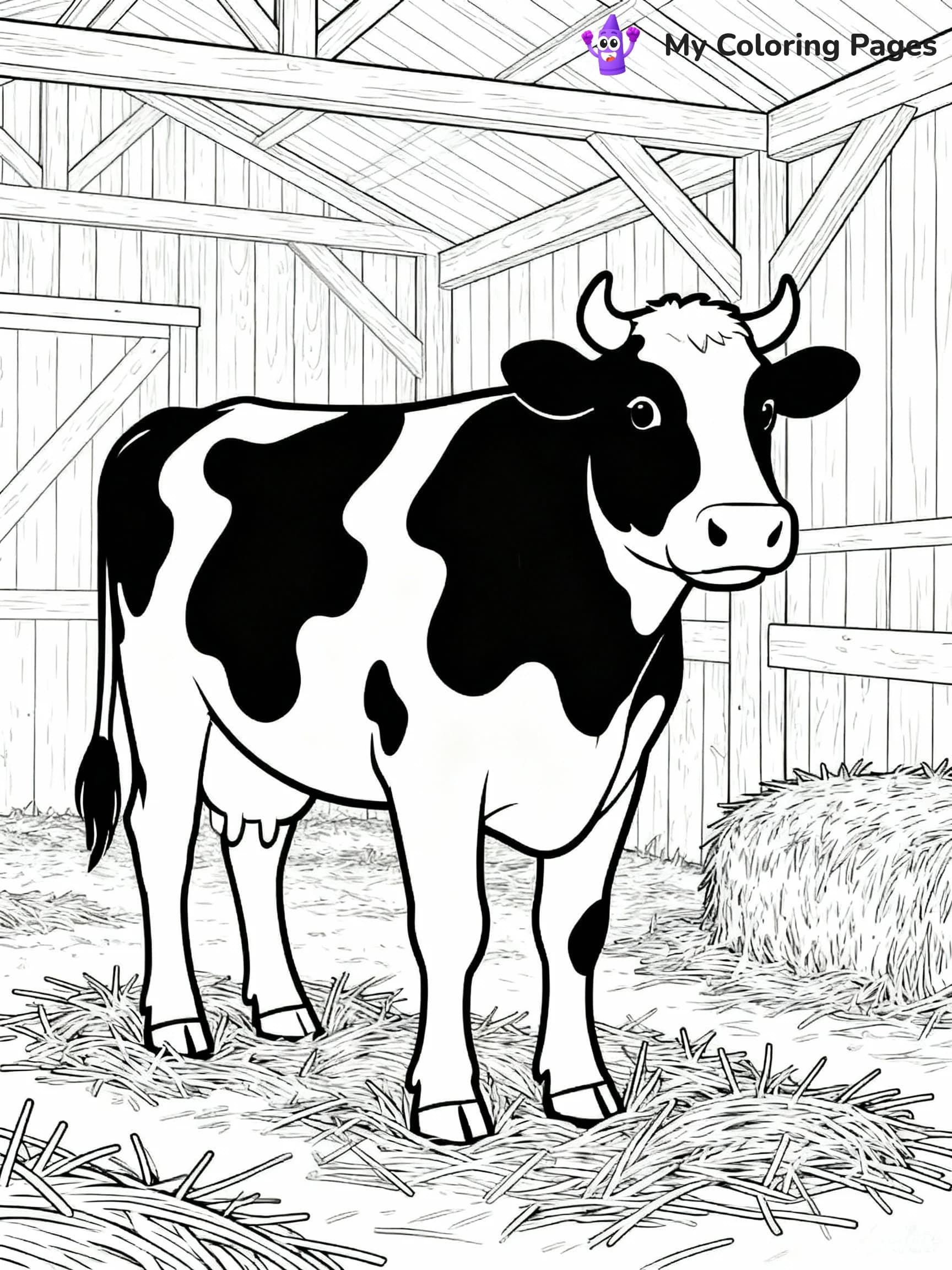 Cow Coloring Pages - 5