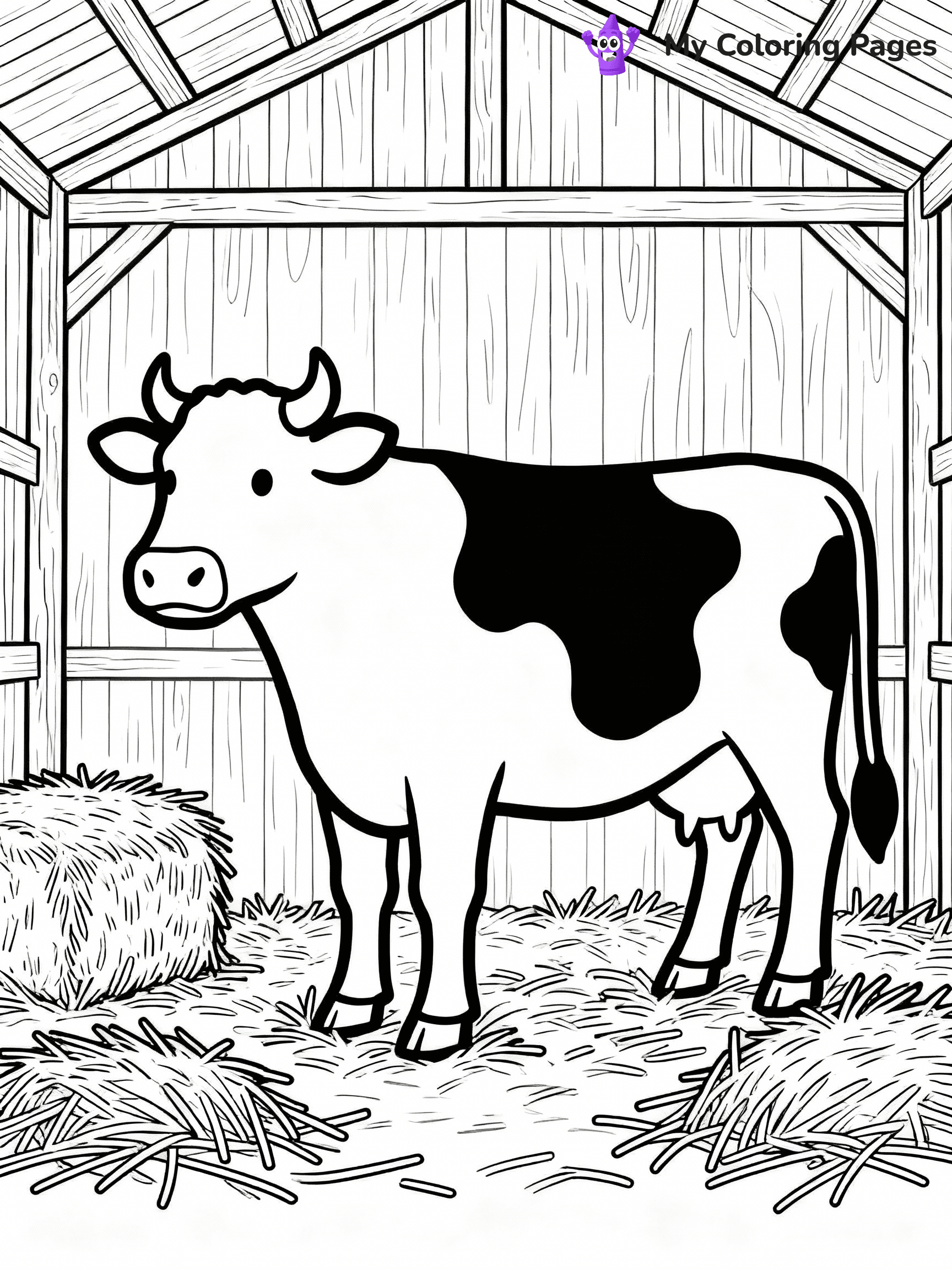 Cow Coloring Pages - 4