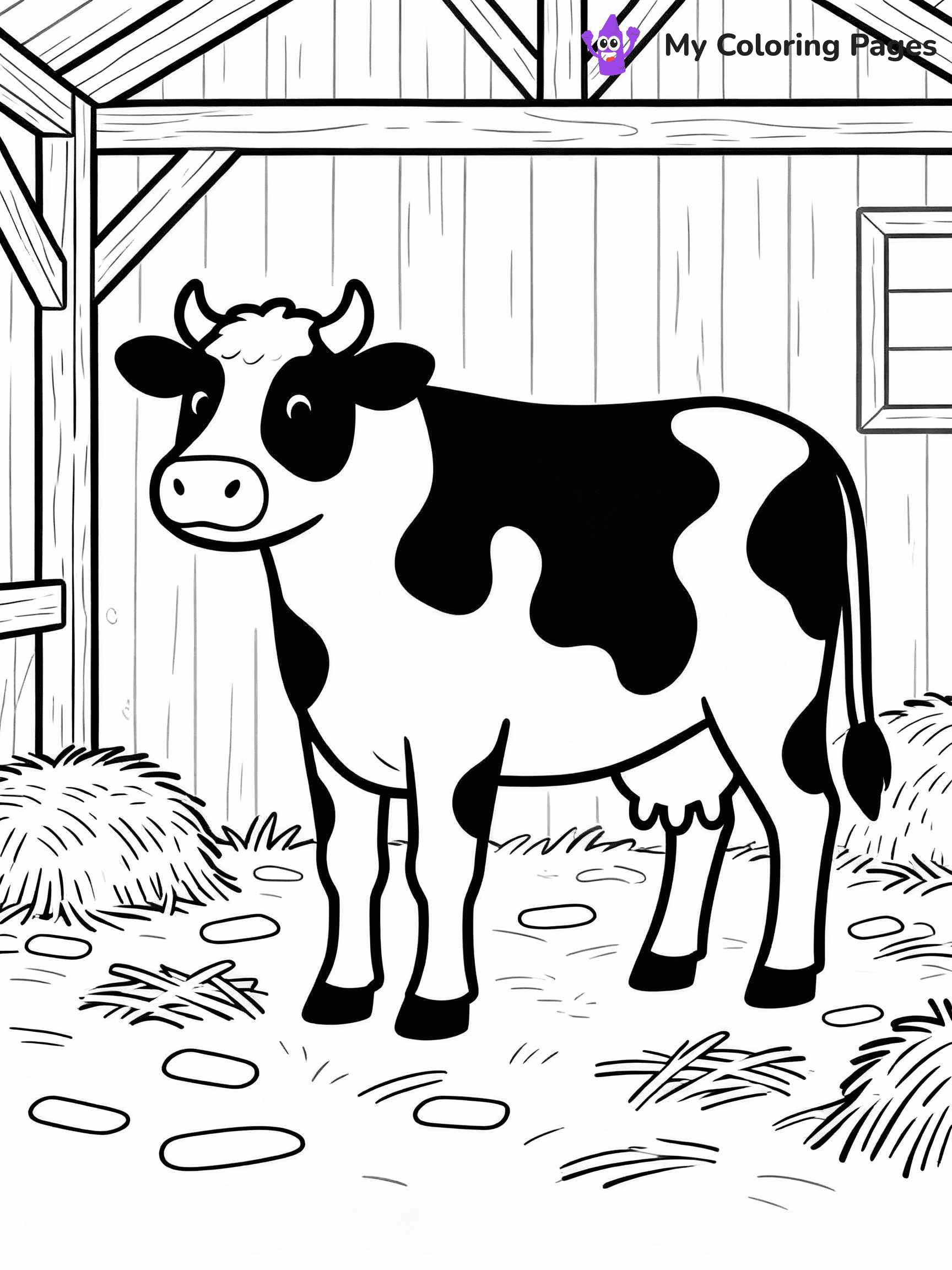 Cow Coloring Pages - 3