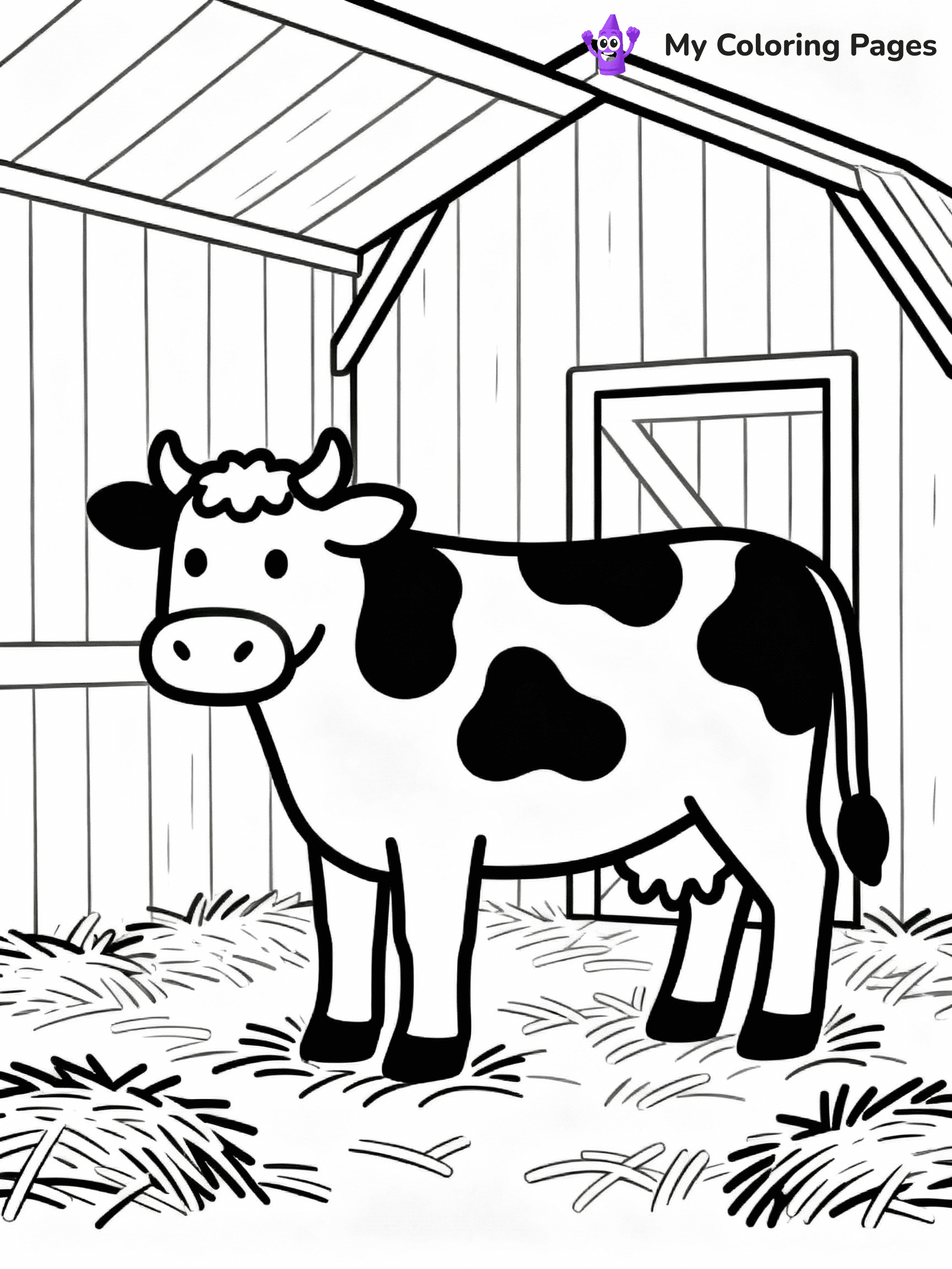 Cow Coloring Pages - 2