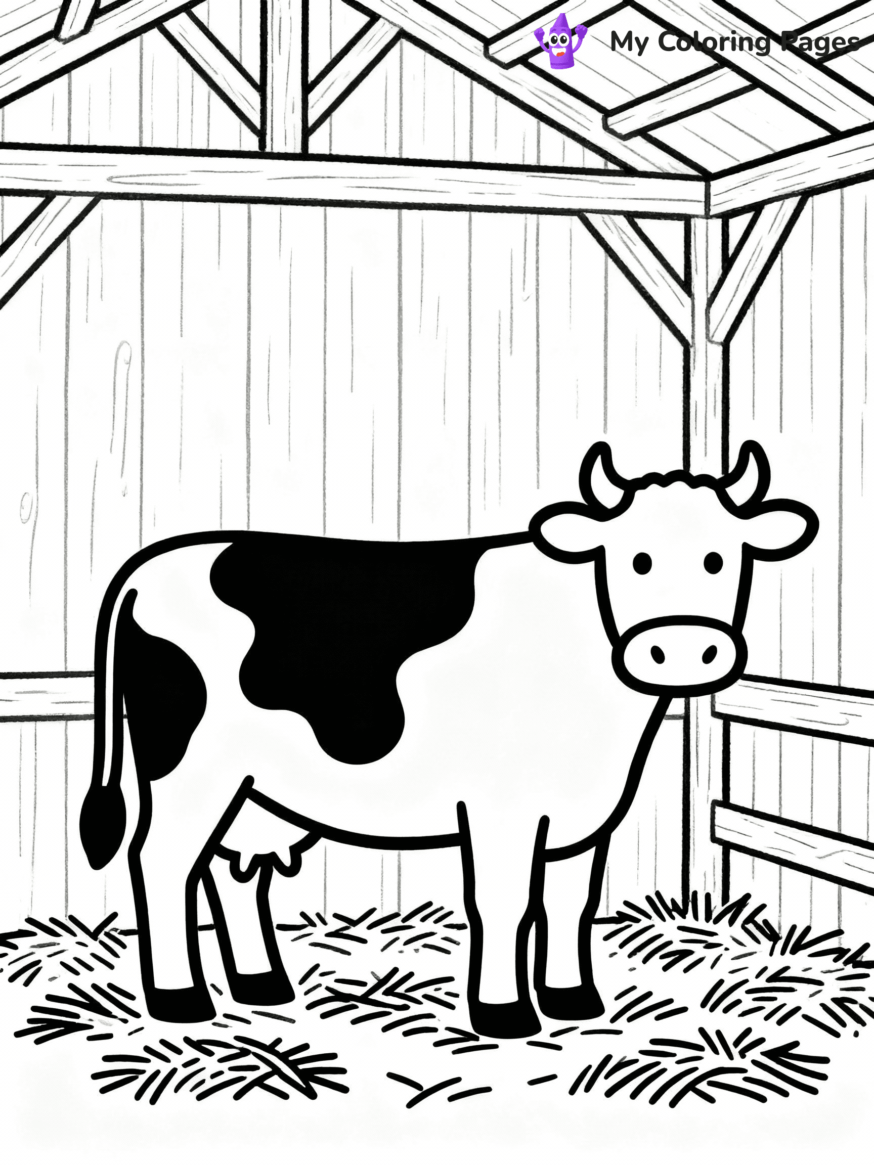 Cow Coloring Pages - 1