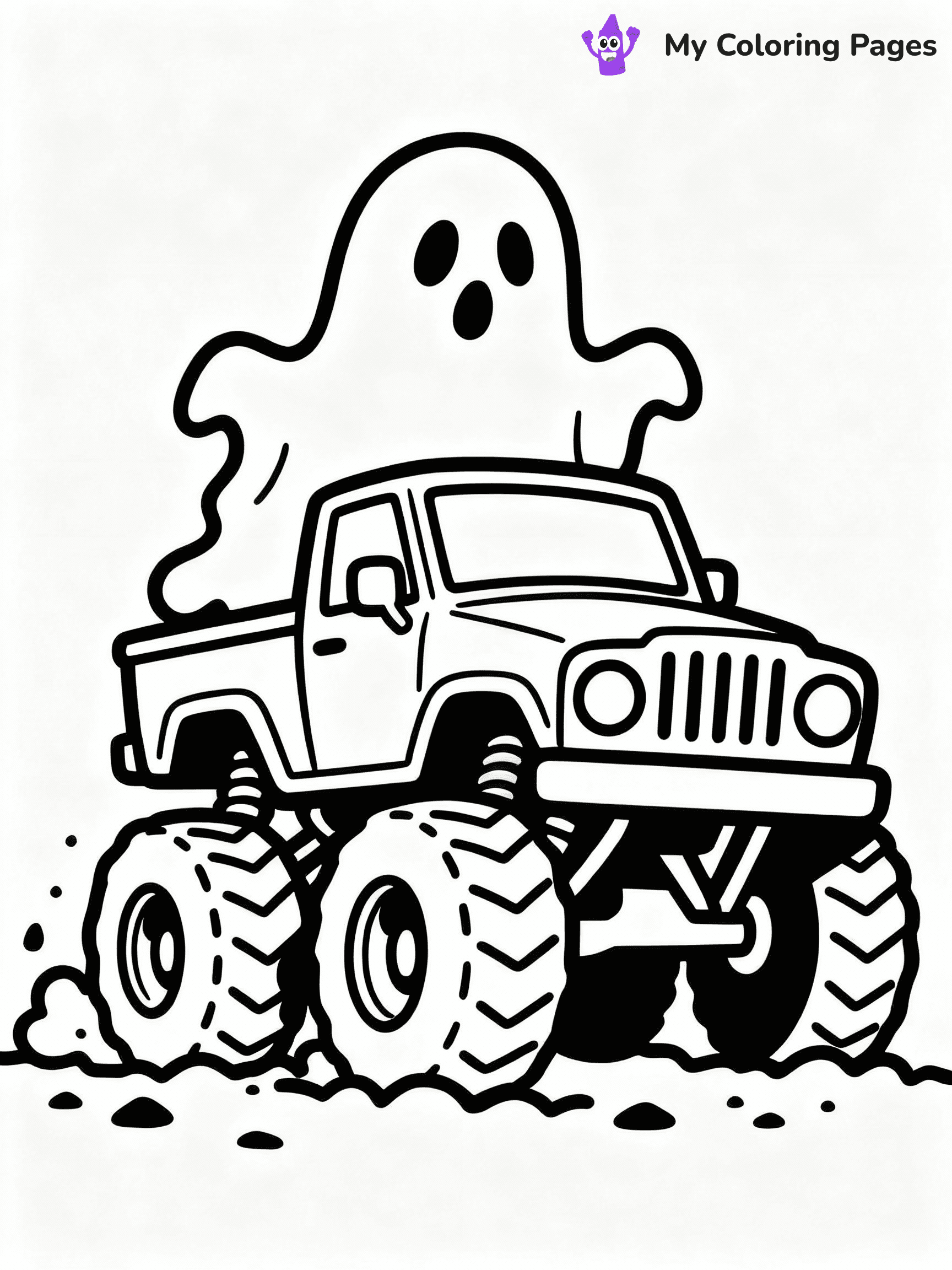 ⚠️ CRITICAL REQUIREMENT - ABSOLUTE BLACK AND WHITE ONLY ⚠️
This MUST be a BLACK AND WHITE line drawing ONLY. NO COLORS whatsoever.
- ONLY pure black lines (#000000) on pure white background (#FFFFFF)
- ABSOLUTELY NO colors, NO shading, NO gradients, NO grayscale
- If there are ANY colors in the output, the image is REJECTED
- This is a COLORING PAGE - meant to be COLORED IN by children
- The output must be UNCOLORED line art ready for coloring
⚠️ SUBJECT TO DRAW: Grave Digger from Monster Trucks, ghostly design, tires kicking up dirt.
(REMEMBER: Output must be BLACK AND WHITE line art only, NOT colored!)
# COLORING PAGE: BLACK OUTLINES ONLY - WHITE BACKGROUND MANDATORY
Create a **coloring book page** using EXACTLY two values: black lines, white space.
## NON-NEGOTIABLE BINARY RULES
- **ONLY #000000 (black) and #FFFFFF (white)** - NO other values exist
- **EVERY PIXEL = BLACK OR WHITE** - no gray/shading/antialiasing
- **WHITE BACKGROUND MANDATORY** - entire canvas stays white
- **ALL SHAPES HOLLOW** - everything is empty outlines waiting to be colored
- **FORBIDDEN:** fills, shading, gradients, patterns, textures, colors
- **NO SOLID REGIONS** - if it's not a thin line, it's wrong
## Universal Line Standards
- Black outlines ONLY - thin, uniform weight
- Every shape completely empty inside
- Closed contours suitable for coloring
- Simple flat illustration - zero depth/3D/realism
- **Style:** Whimsical Doodle Art Alley - rounded, friendly outlines (unless specified)
## Everything = Outline Only
- Characters/animals: hollow shapes
- Objects/clothing: empty contours
- Backgrounds/scenery: line work only
- Natural elements: outlined forms
- Dark/night areas: don't exist (use outlined symbols)
- Textures/patterns: convert to simple lines
## The Test
Can a child color EVERY white space with crayons? If any area is pre-filled/shaded/gray, it FAILS. Every shape must be waiting to receive color.
**FINAL OUTPUT**: Binary coloring page. Black lines define shapes. White spaces ready for coloring. Nothing else exists. No exceptions. Print-ready.
⚠️ FINAL REMINDER: Draw the subject "Grave Digger from Monster Trucks, ghostly design, tires kicking up dirt." as BLACK AND WHITE line art. Zero colors in output.