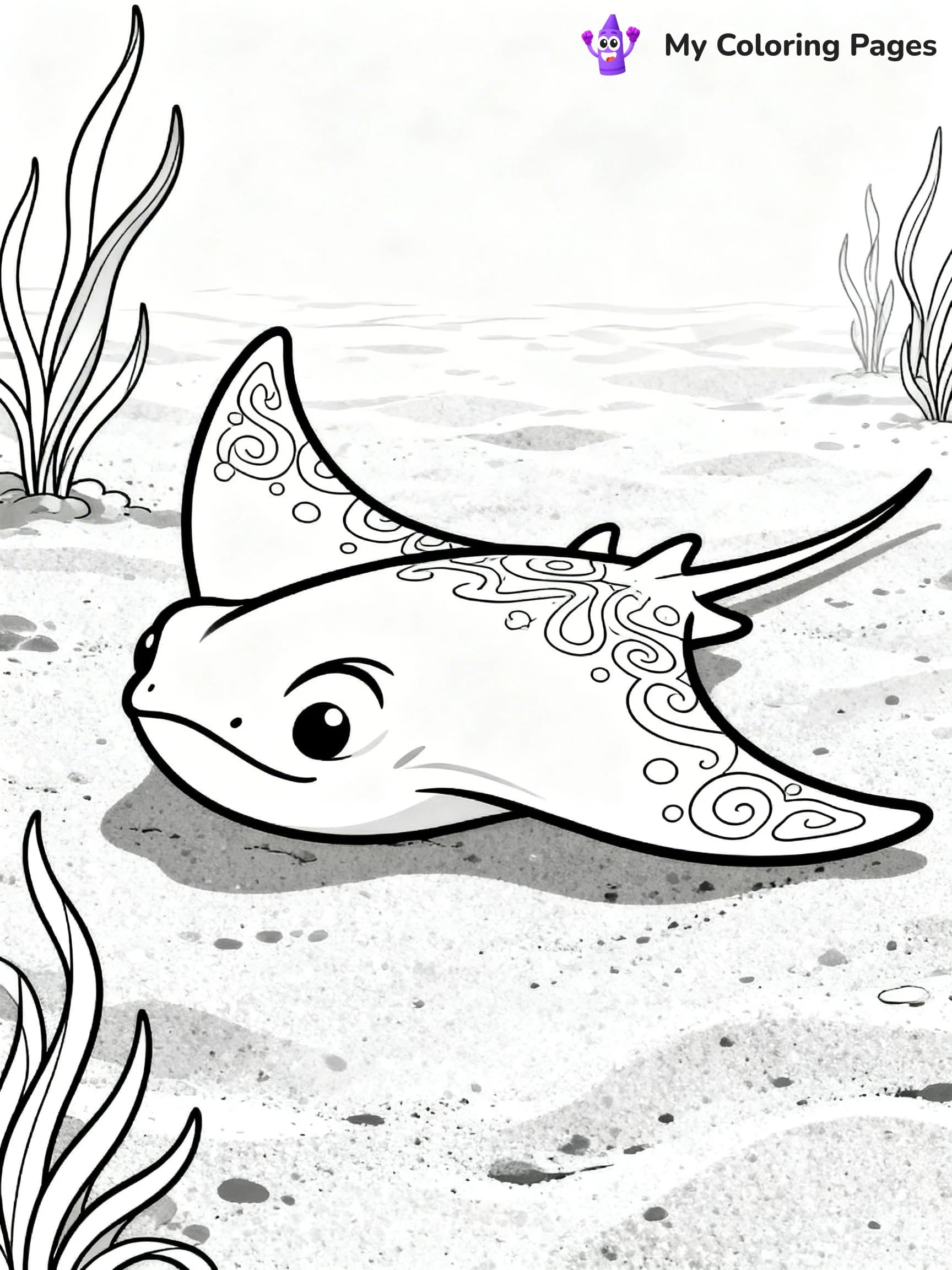 Manta Ray Coloring Pages - 24