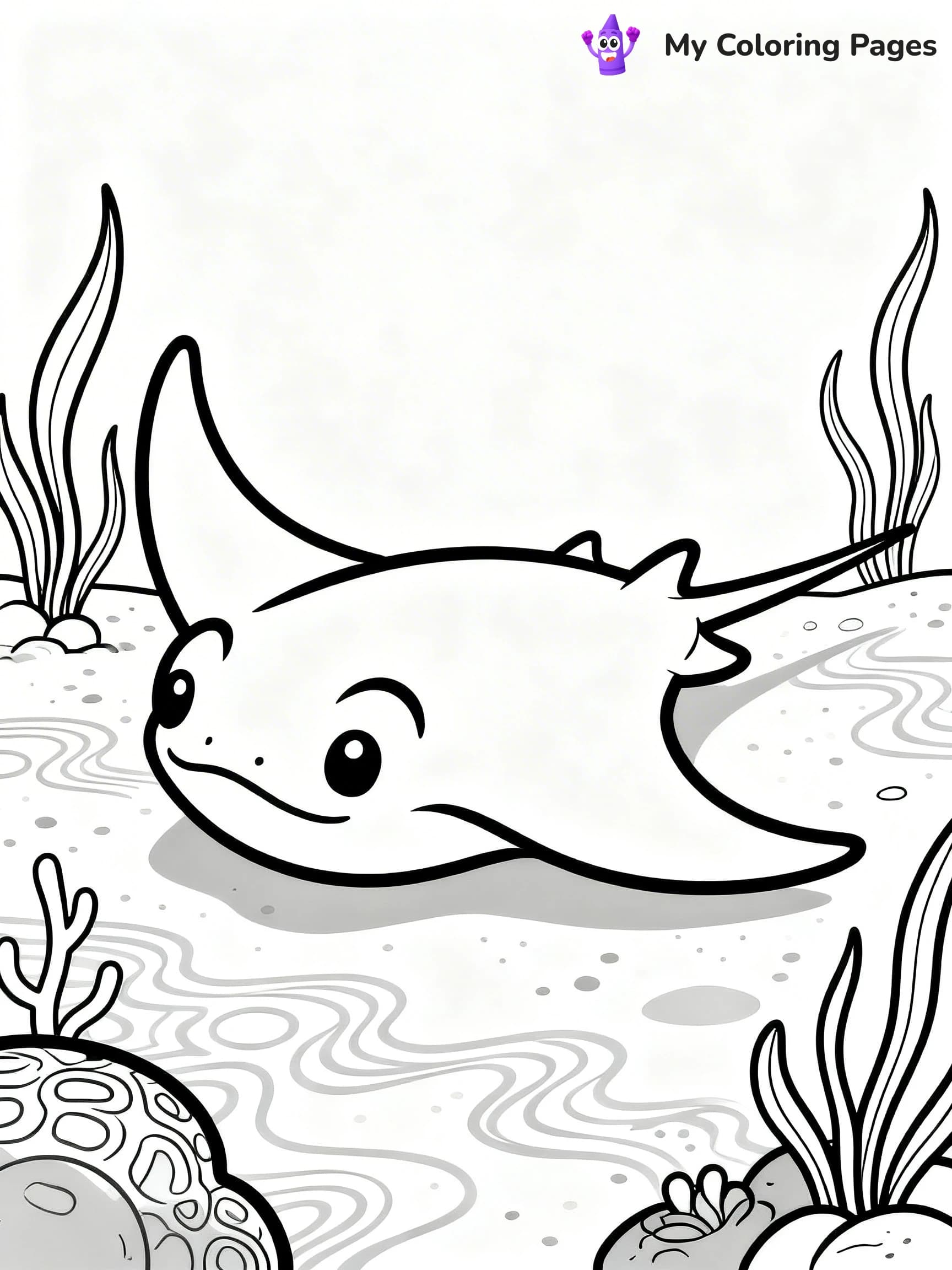 Manta Ray Coloring Pages - 23