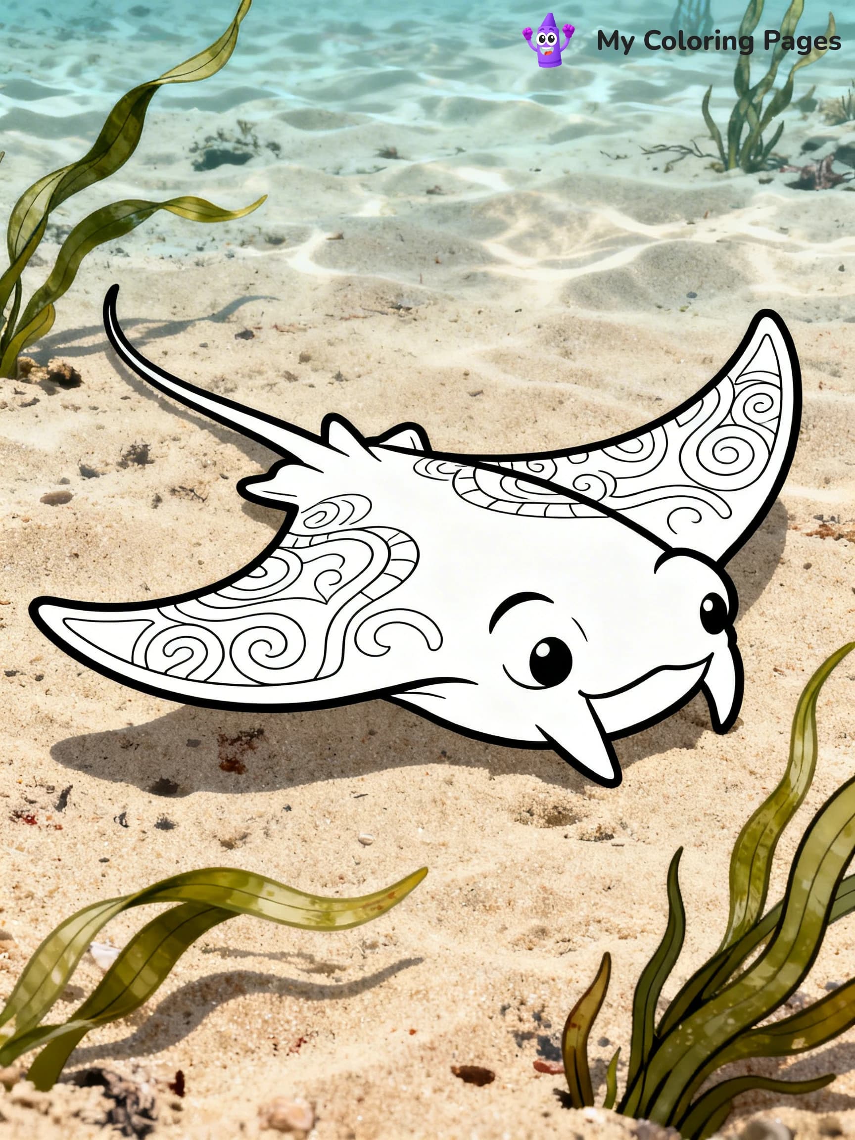 Manta Ray Coloring Pages - 22
