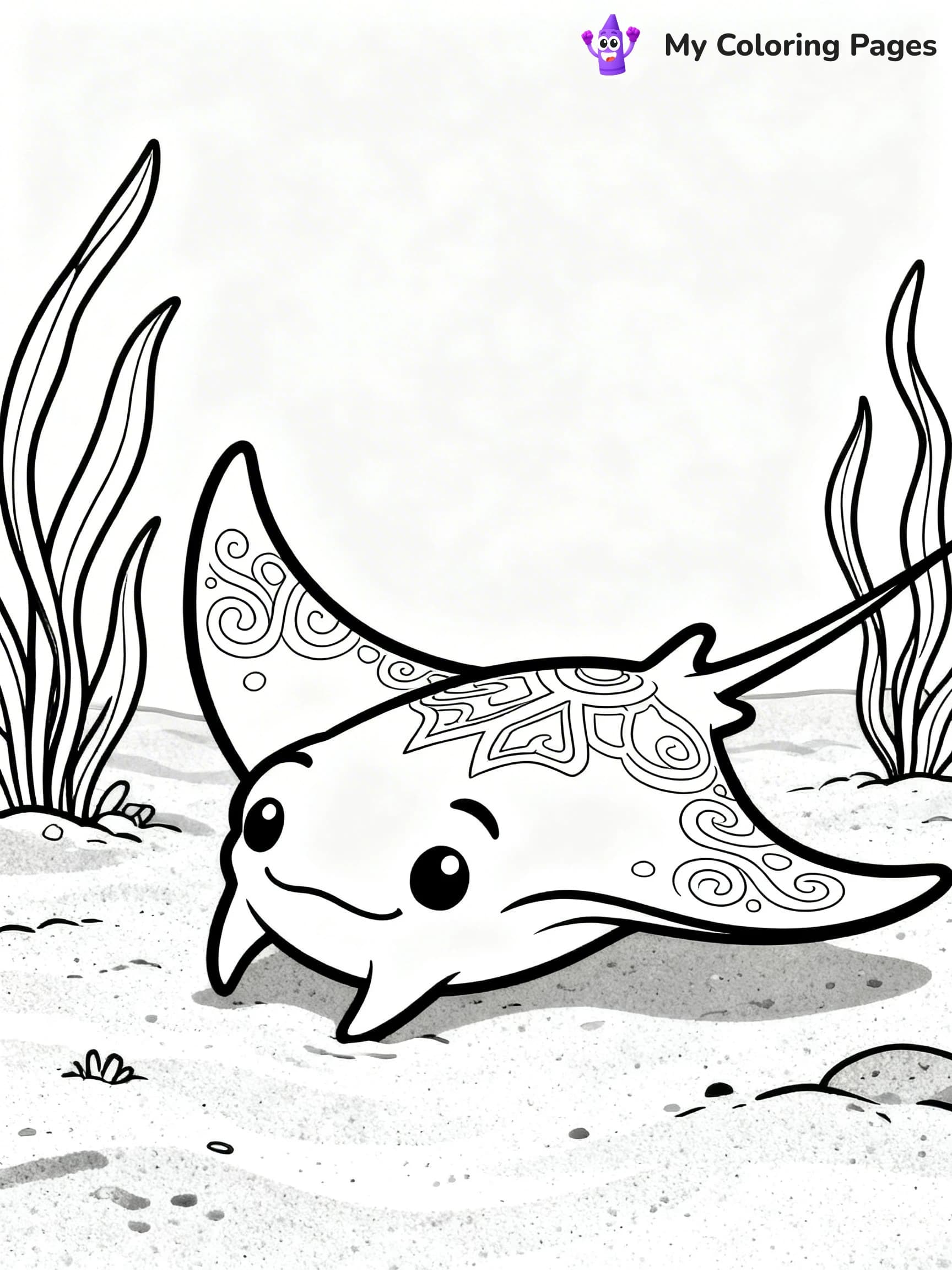 Manta Ray Coloring Pages - 21