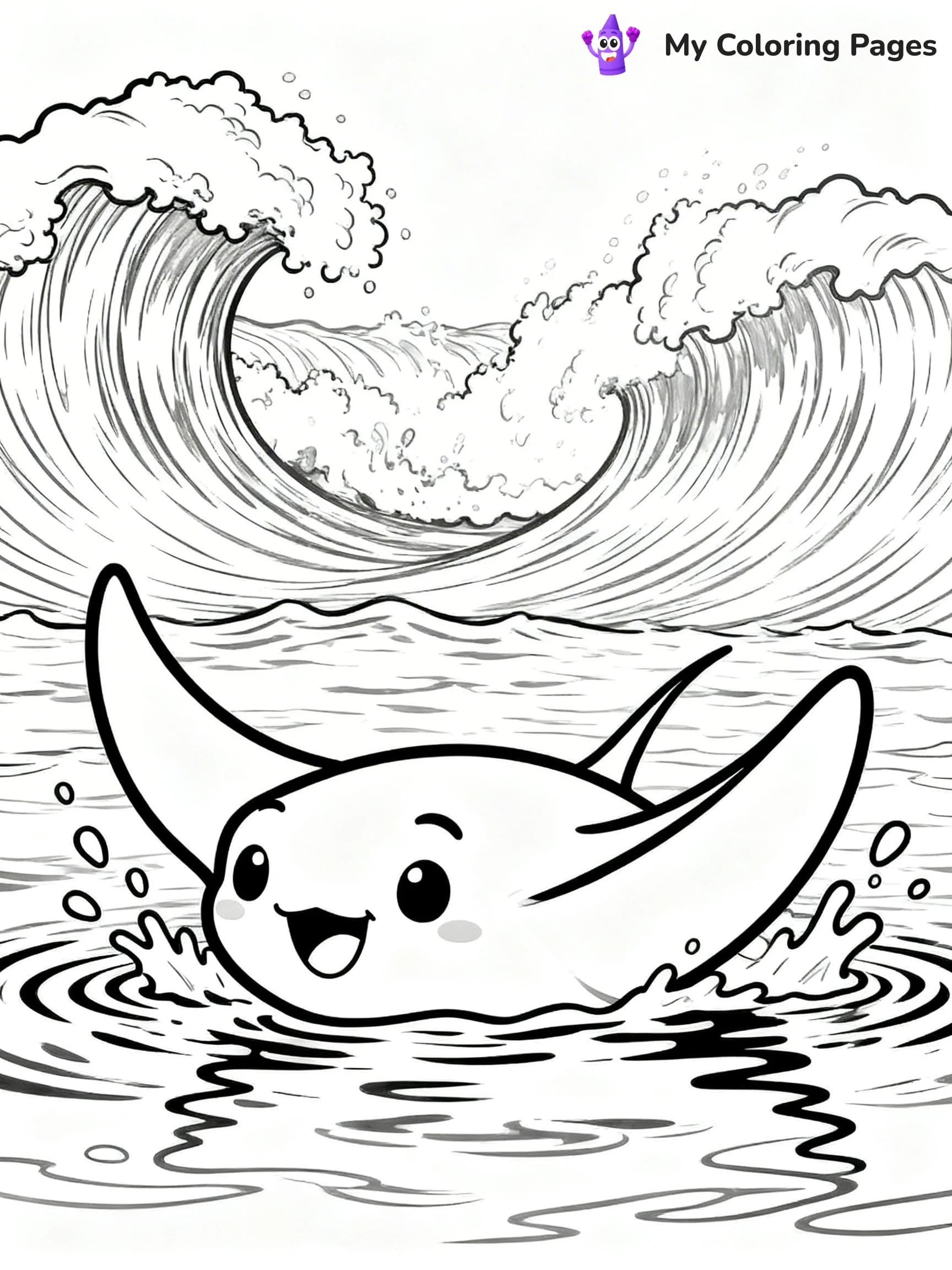 Manta Ray Coloring Pages - 19