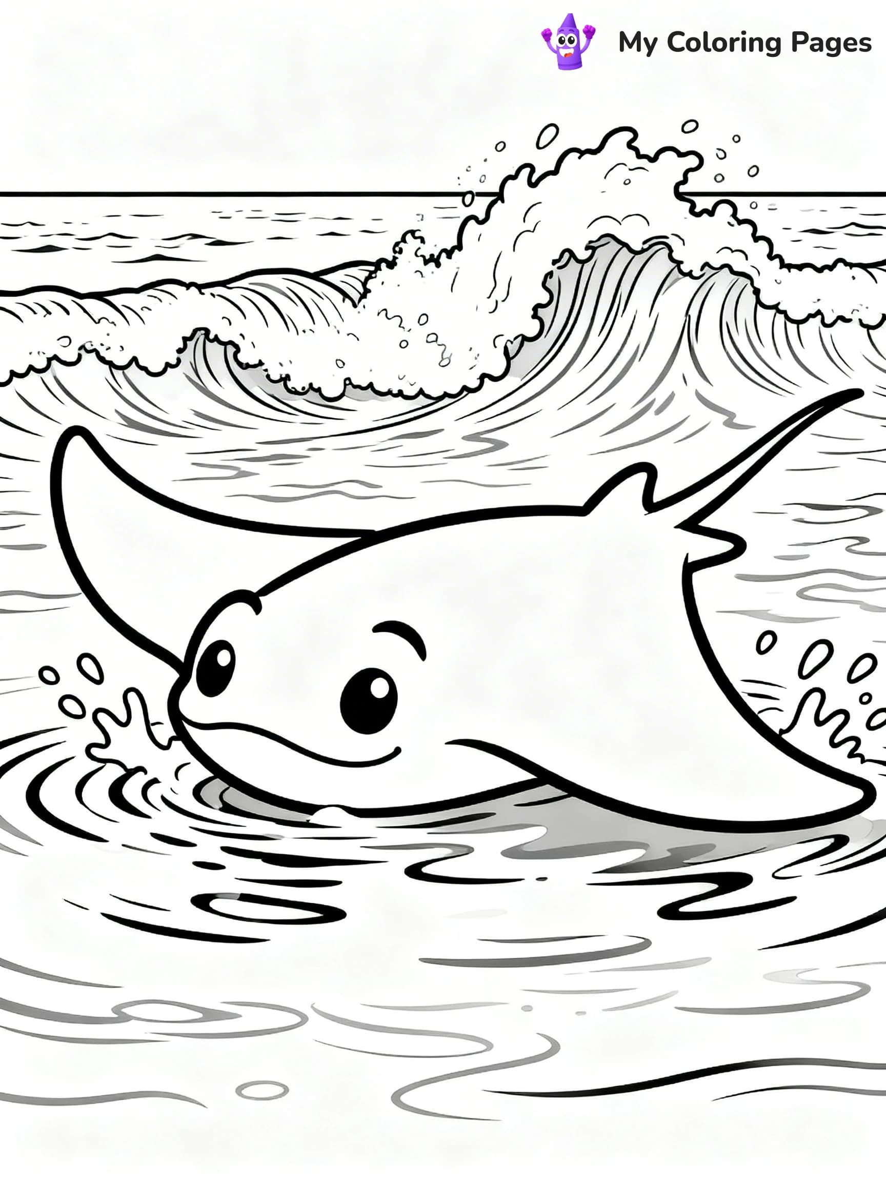 Manta Ray Coloring Pages - 18