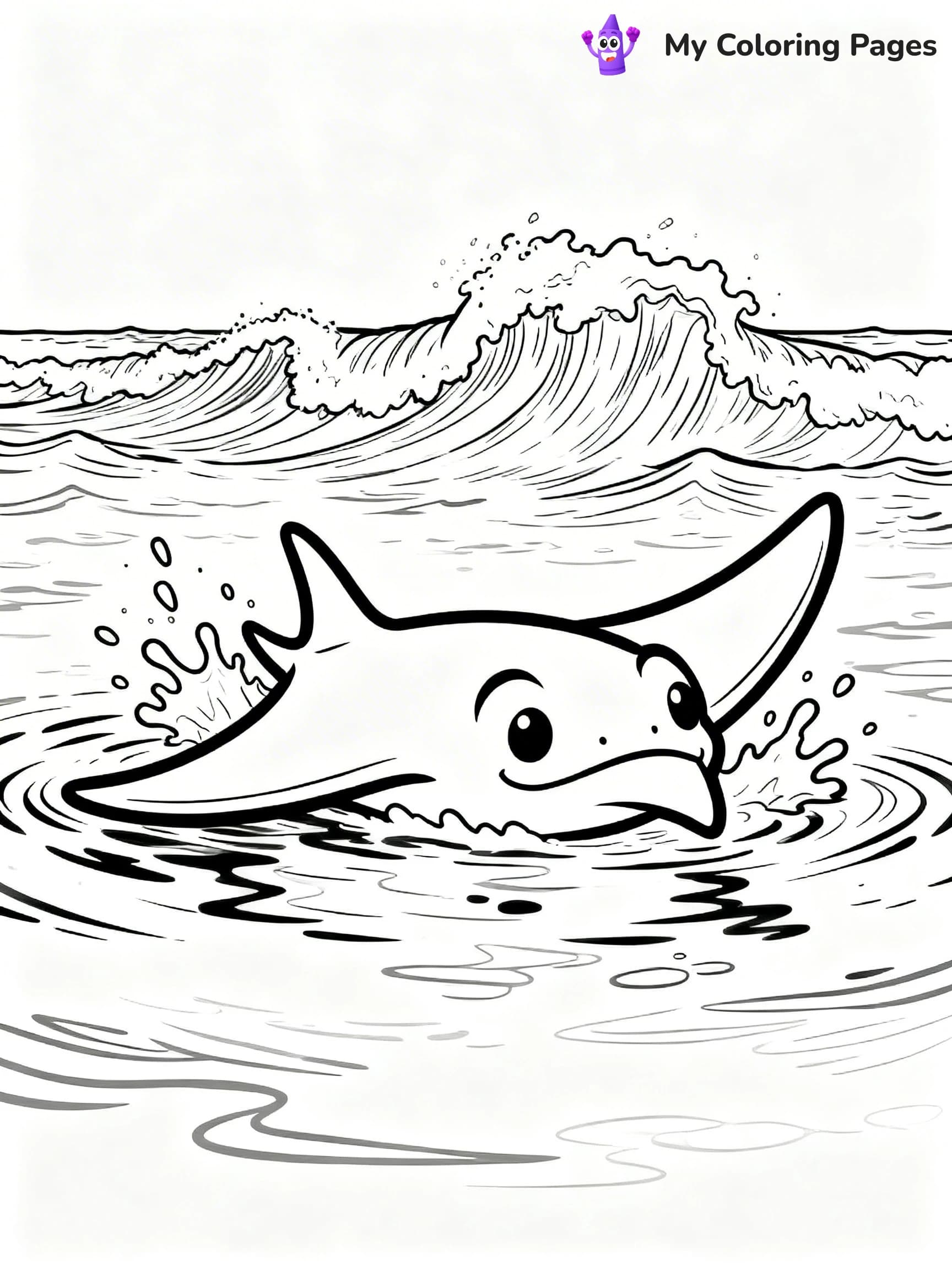 Manta Ray Coloring Pages - 17