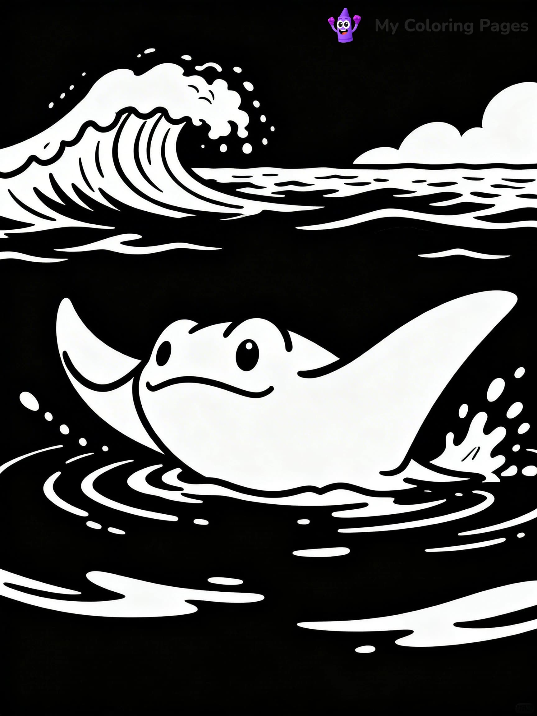 Manta Ray Coloring Pages - 16