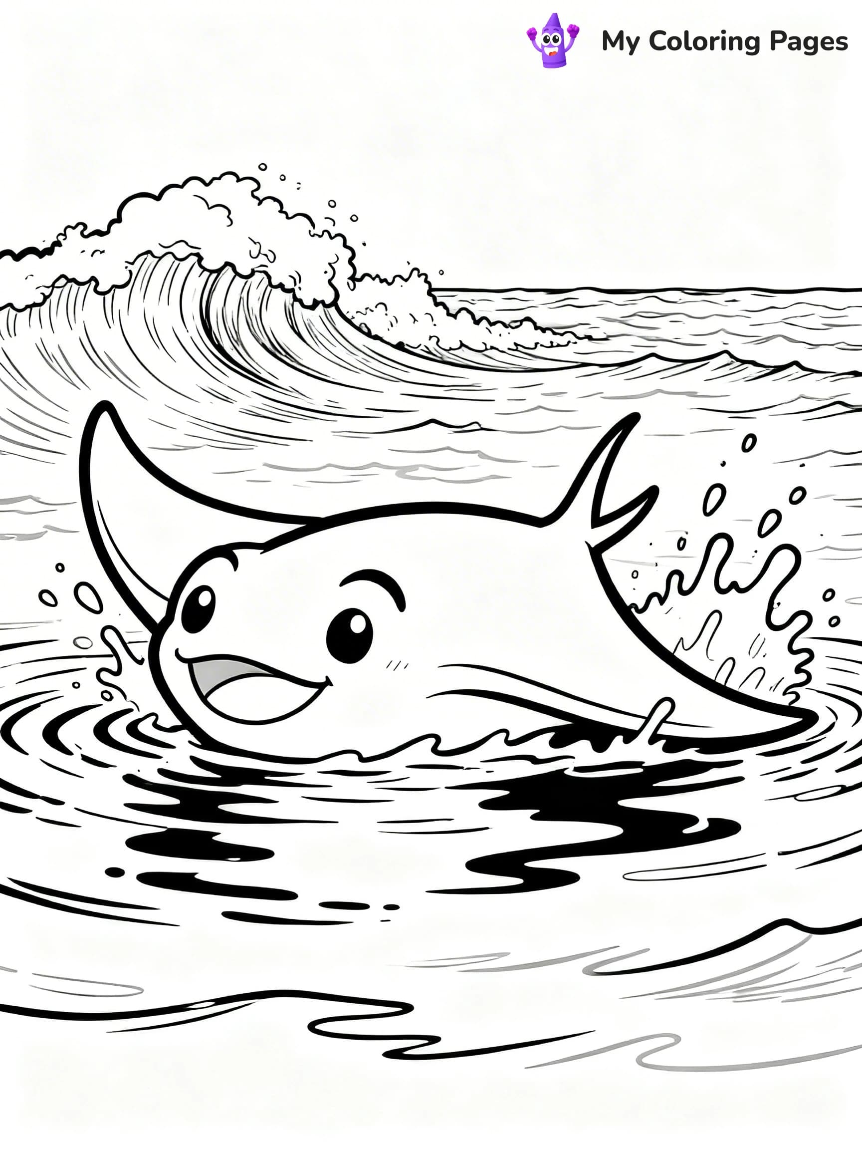 Manta Ray Coloring Pages - 15