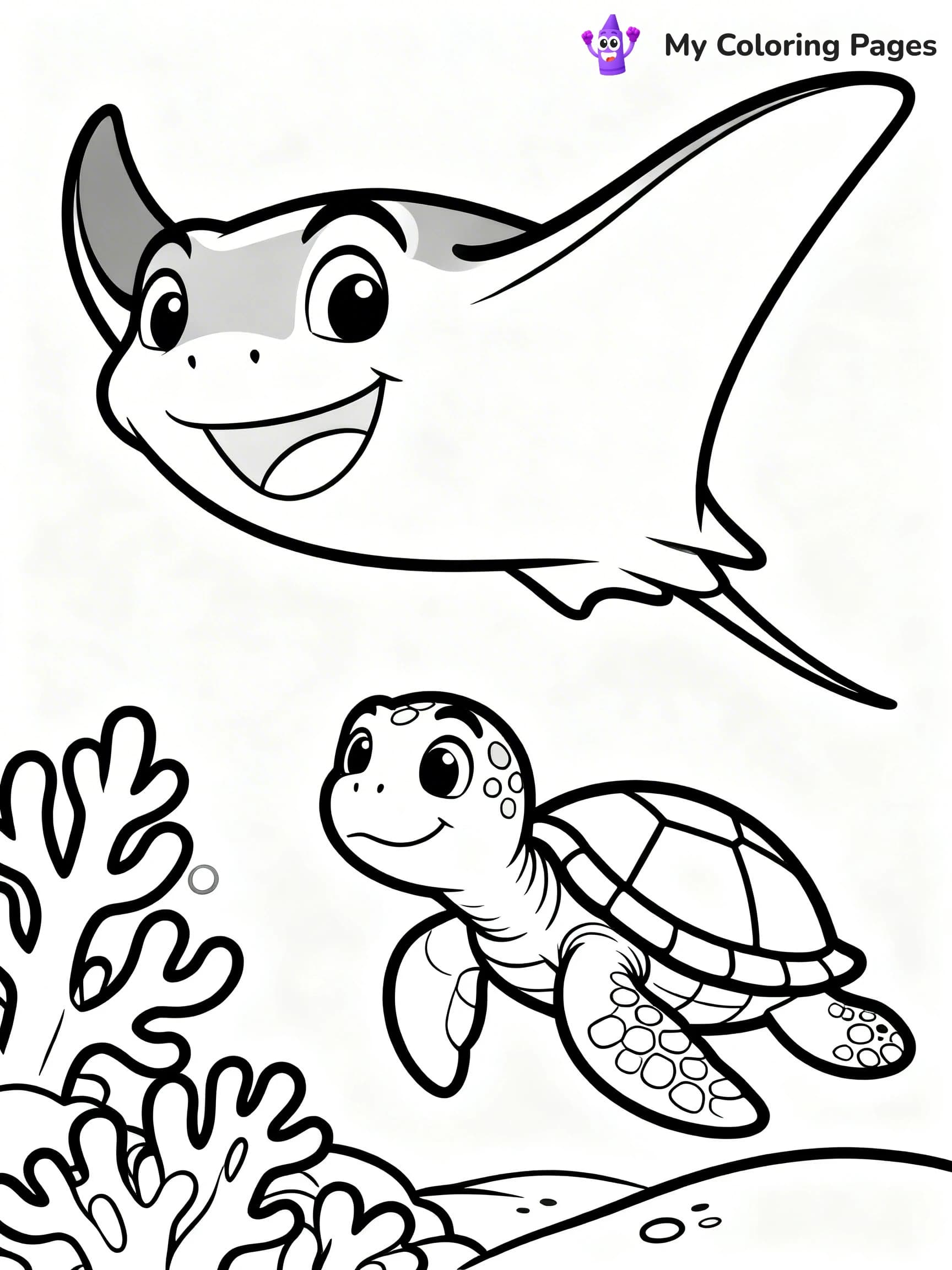 Manta Ray Coloring Pages - 14